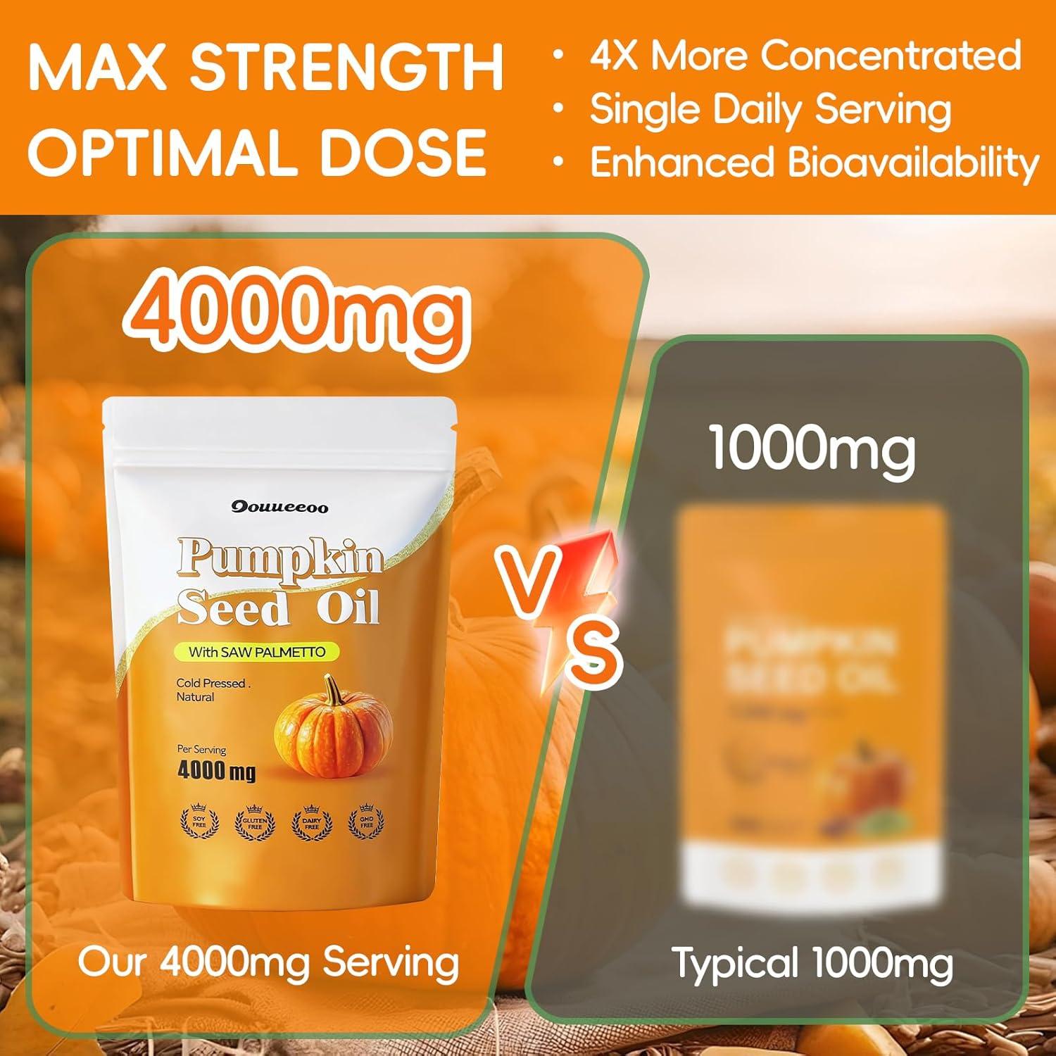 Aceite de Semilla de Calabaza 4000mg OOUUEEOO 300 Cápsulas