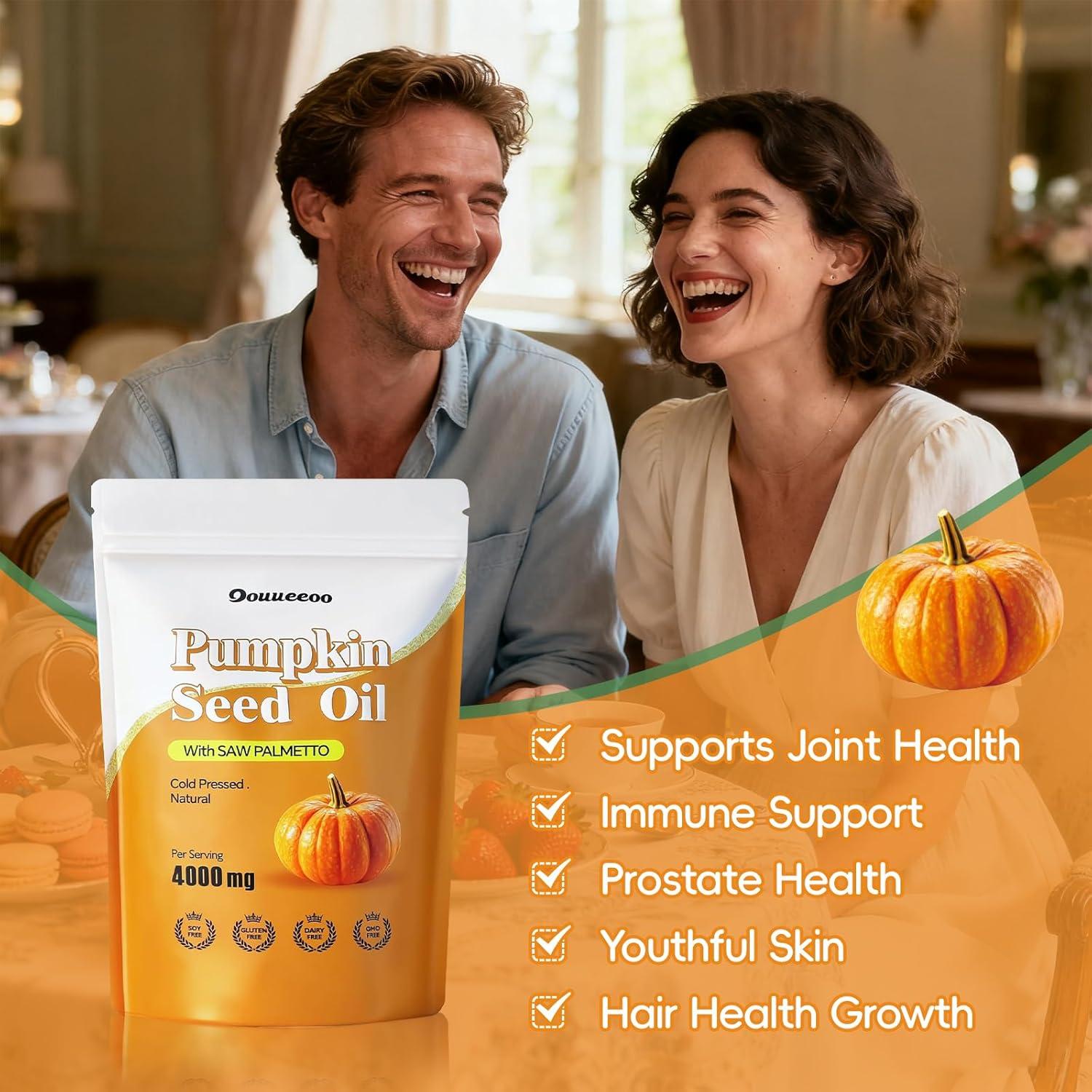 Aceite de Semilla de Calabaza 4000mg OOUUEEOO 300 Cápsulas