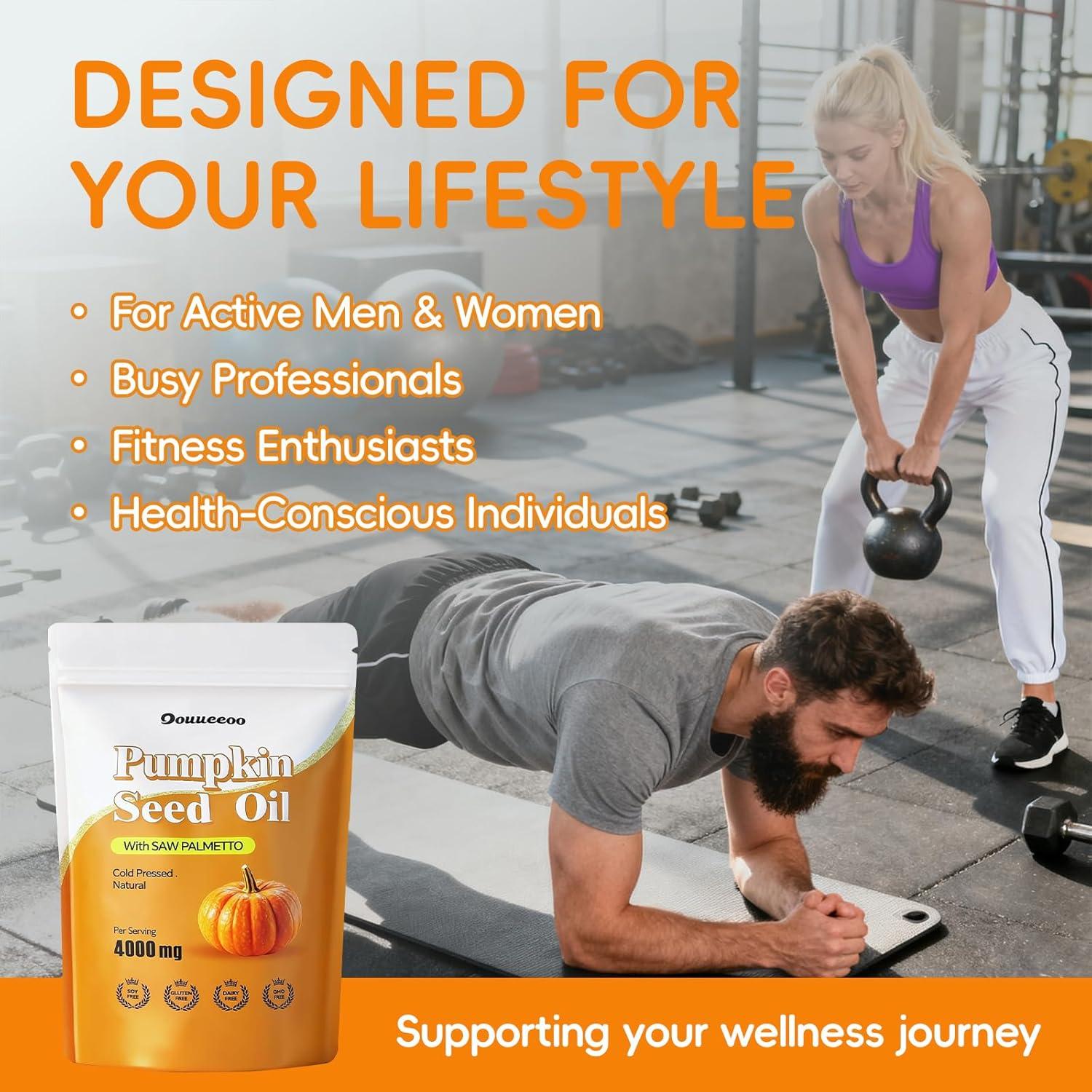 Aceite de Semilla de Calabaza 4000mg OOUUEEOO 300 Cápsulas