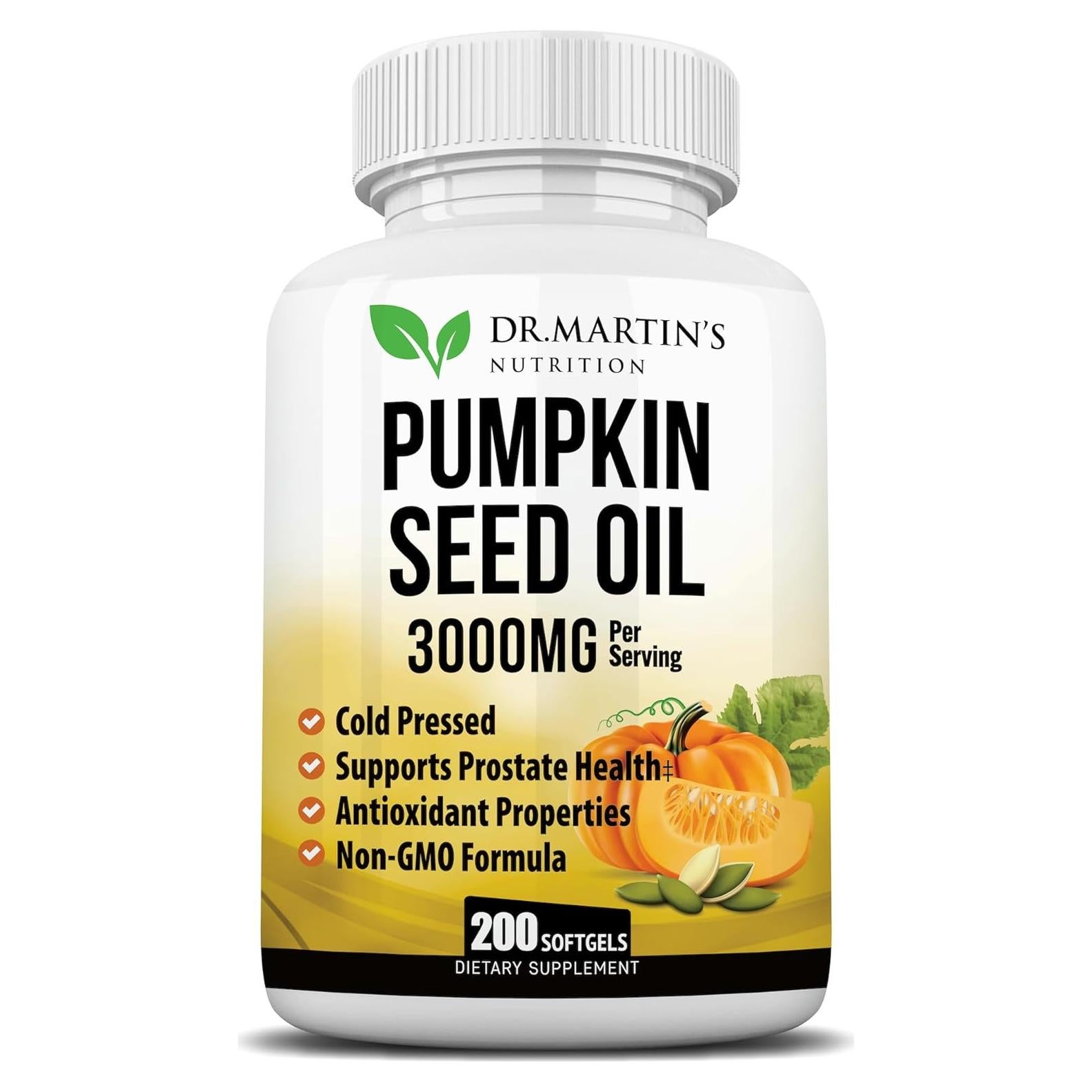 Aceite de Semilla de Calabaza 3000mg NUTRICIÓN DR. MARTIN 200 Gelatinas