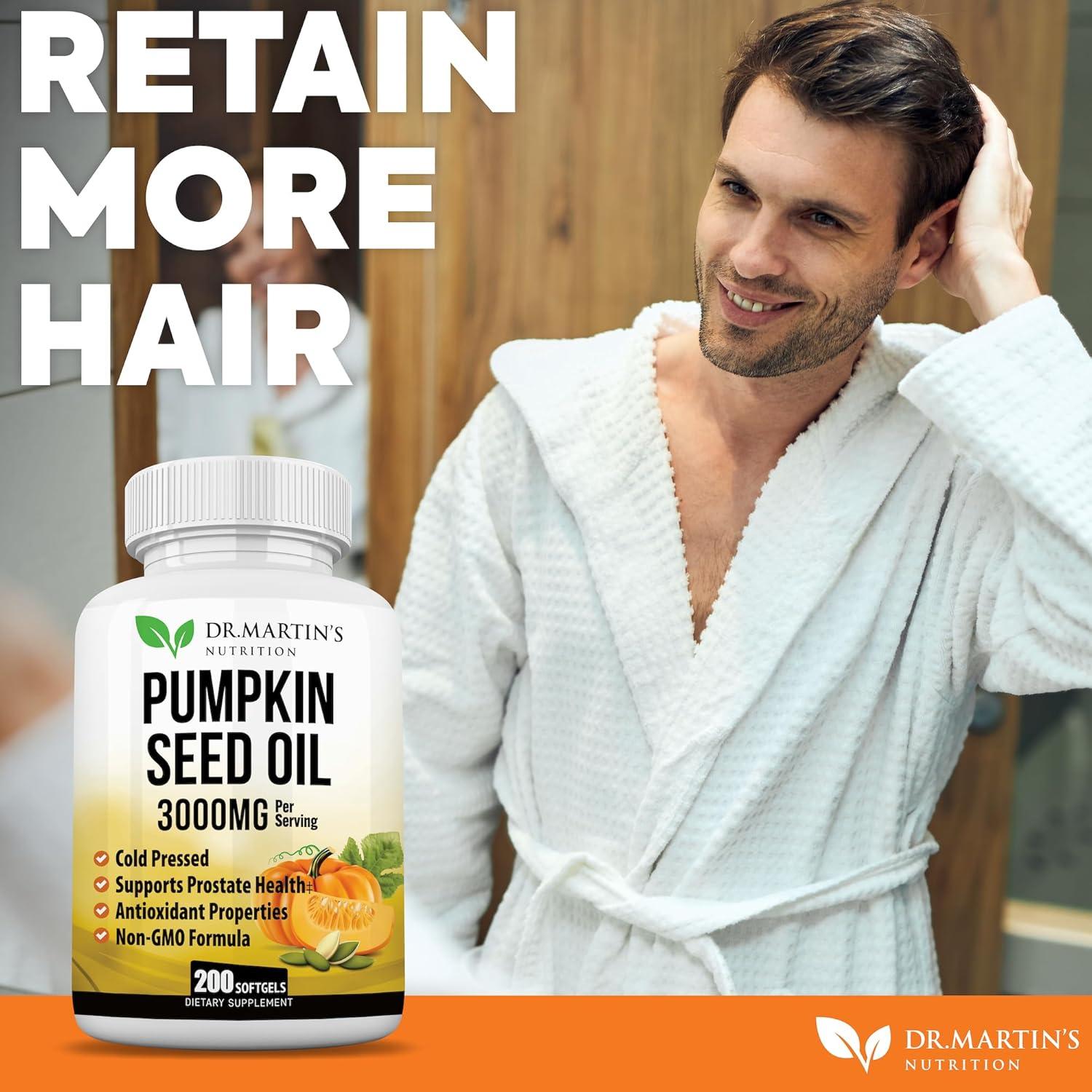 Aceite de Semilla de Calabaza 3000mg NUTRICIÓN DR. MARTIN 200 Gelatinas
