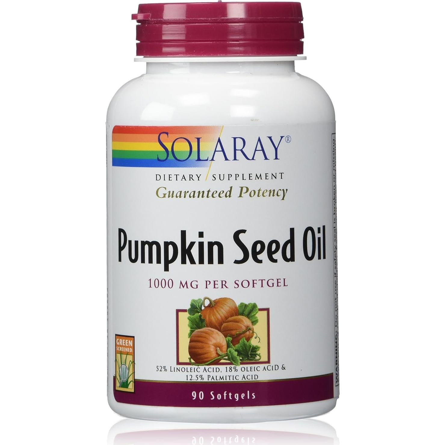 Aceite de Semilla de Calabaza Solaray 1000 mg - Omega 6 y 9