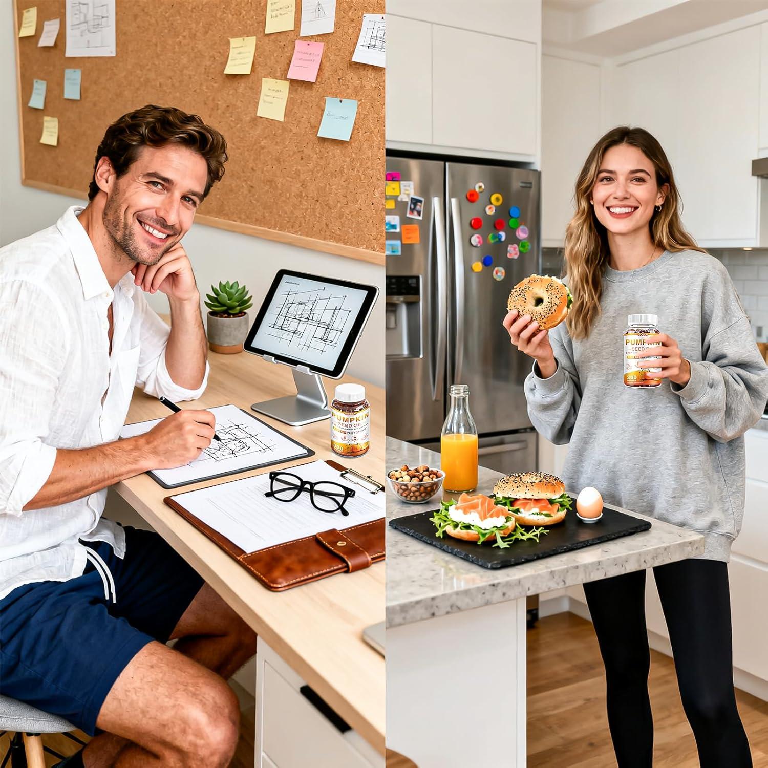 Cápsulas de Aceite de Semilla de Calabaza SCOLA 3200mg 300 Gelatinas