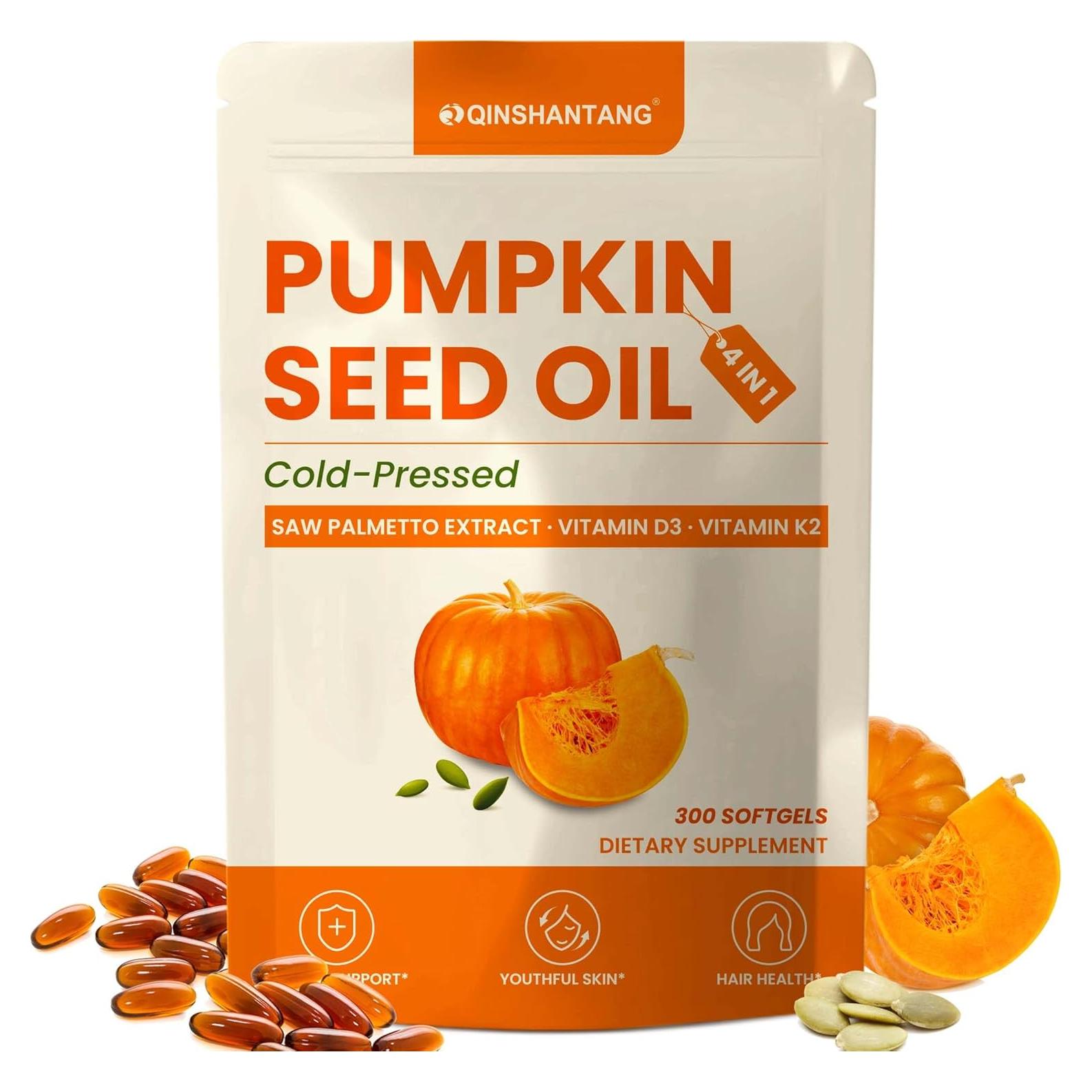 Aceite de Semilla de Calabaza QIN SHAN TANG 3000 mg 300 Cápsulas