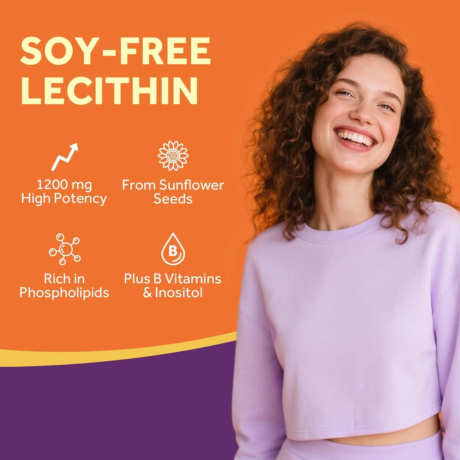 Lecitina de Girasol 1200 mg Recetas del Doctor 150 Cápsulas