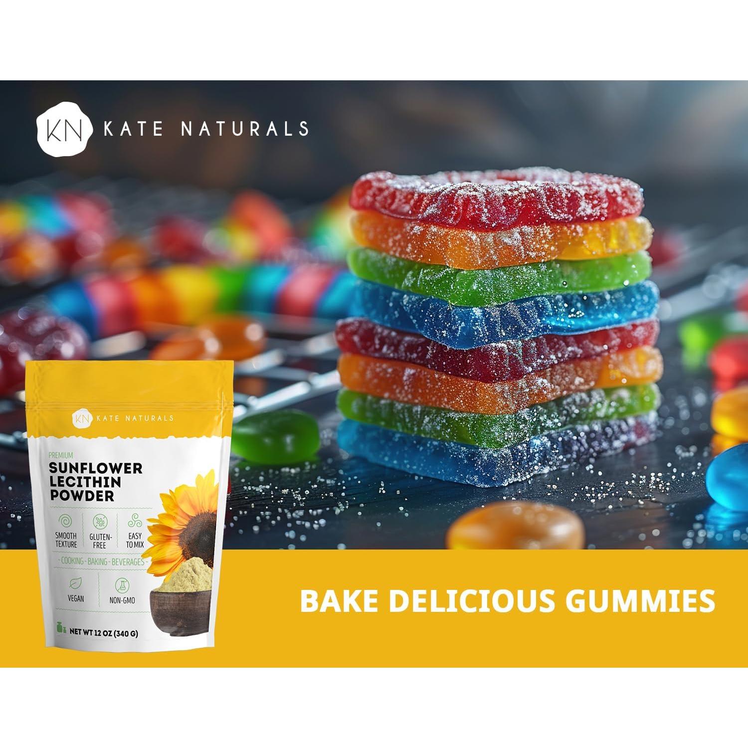 Polvo de Lecitina de Girasol Kate Naturals 340g - No OGM