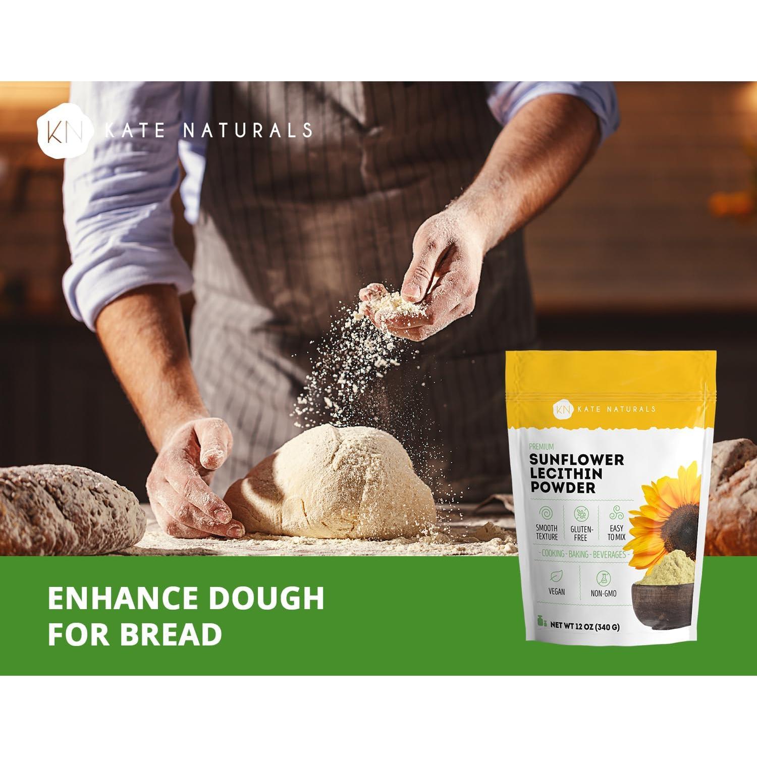 Polvo de Lecitina de Girasol Kate Naturals 340g - No OGM