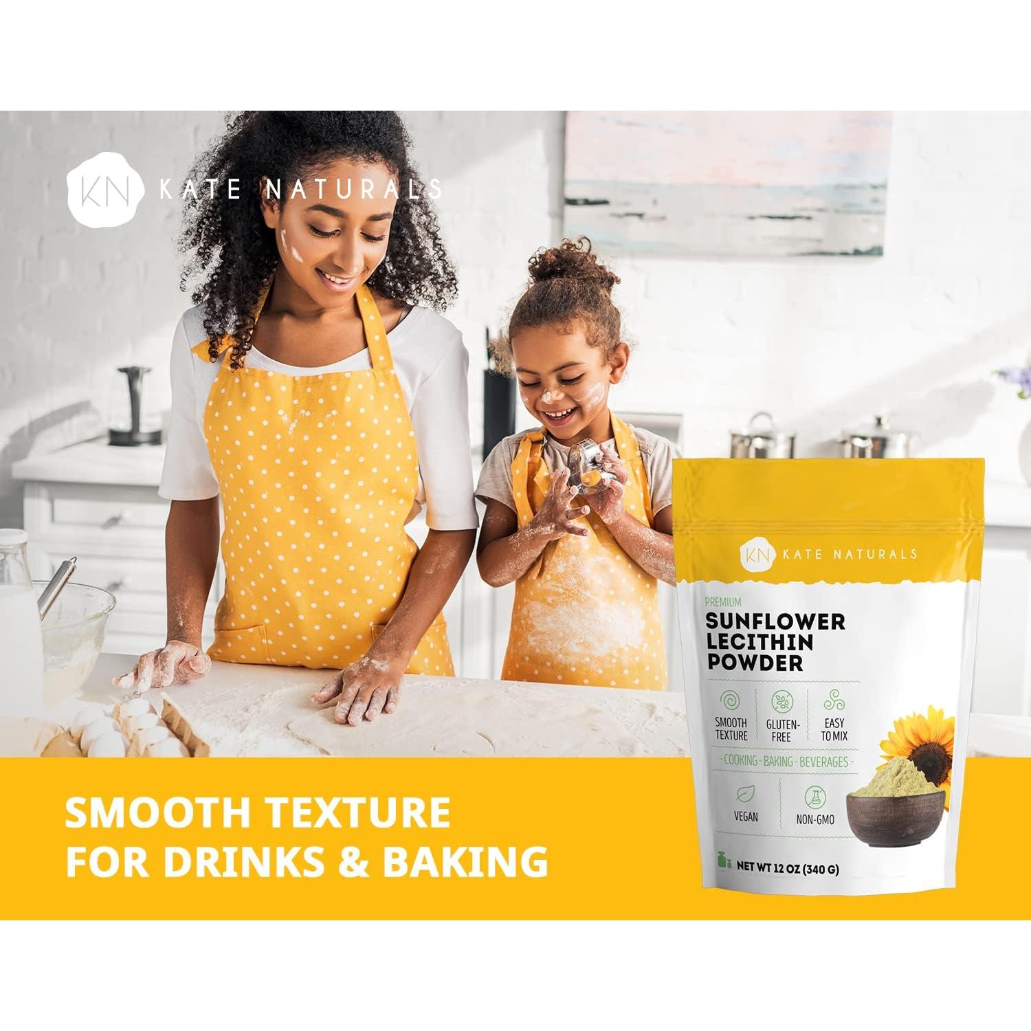 Polvo de Lecitina de Girasol Kate Naturals 340g - No OGM