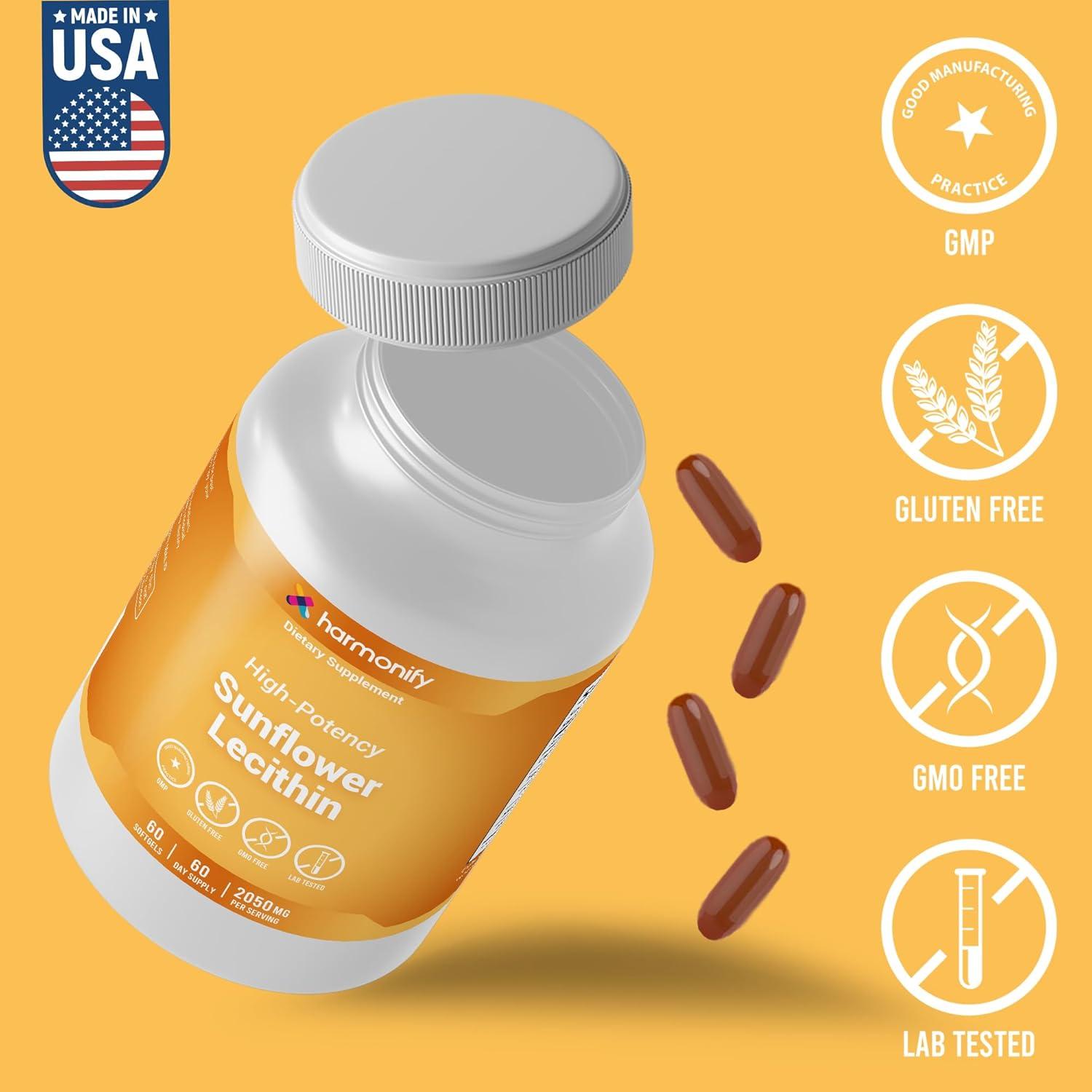 Suplemento Lecitina de Girasol HARMONIFY 2050 mg 60 Cápsulas