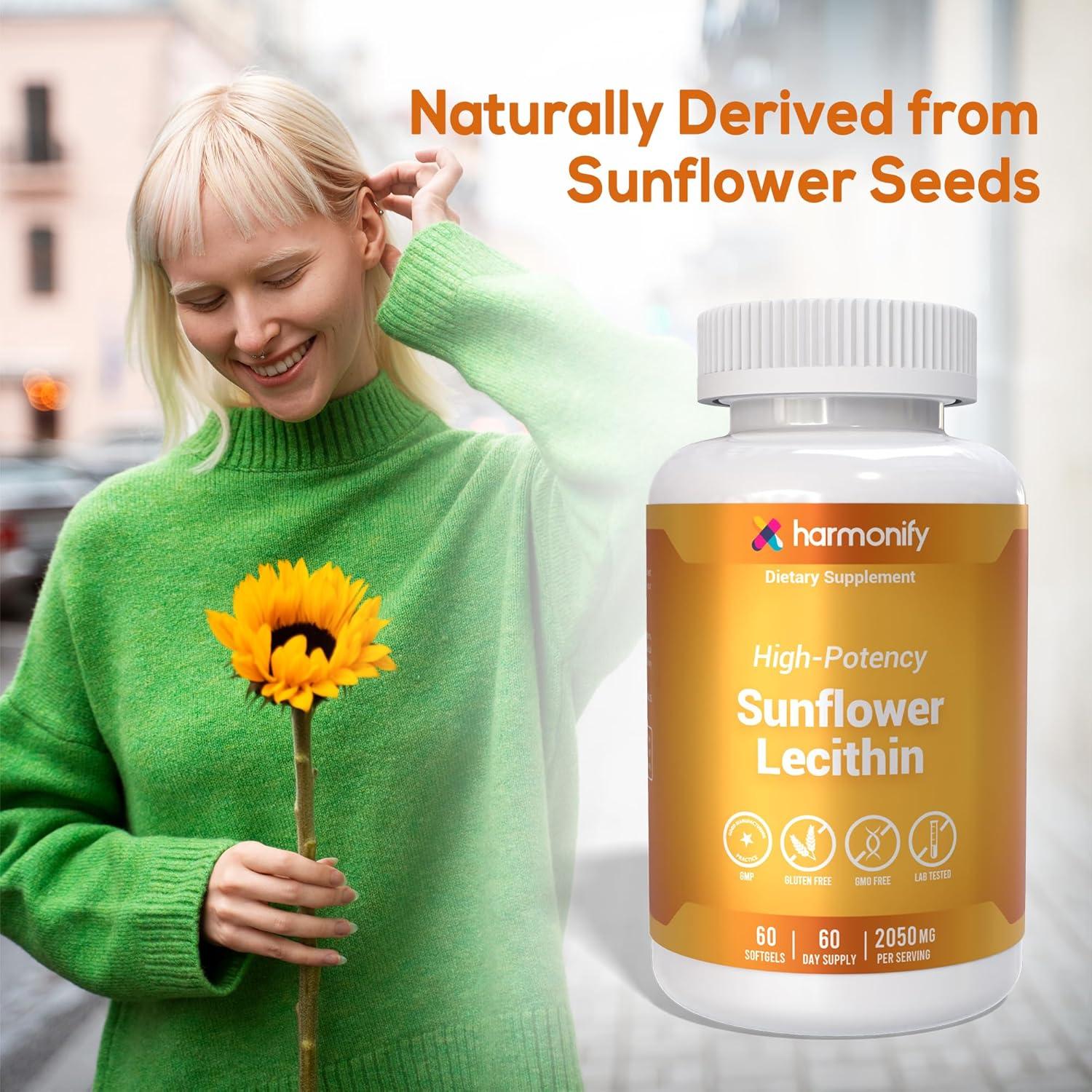 Suplemento Lecitina de Girasol HARMONIFY 2050 mg 60 Cápsulas
