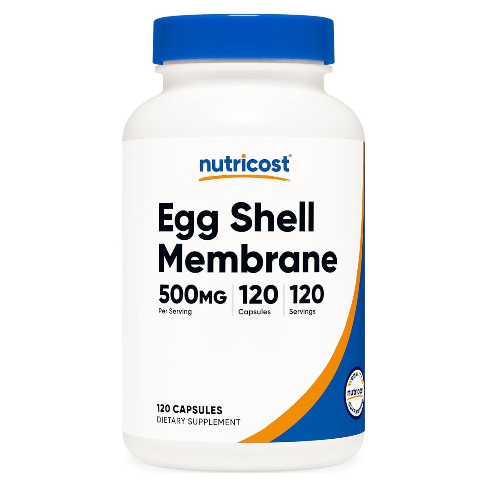 Membrana de cáscara de huevo Nutricost 500 mg 120 cápsulas