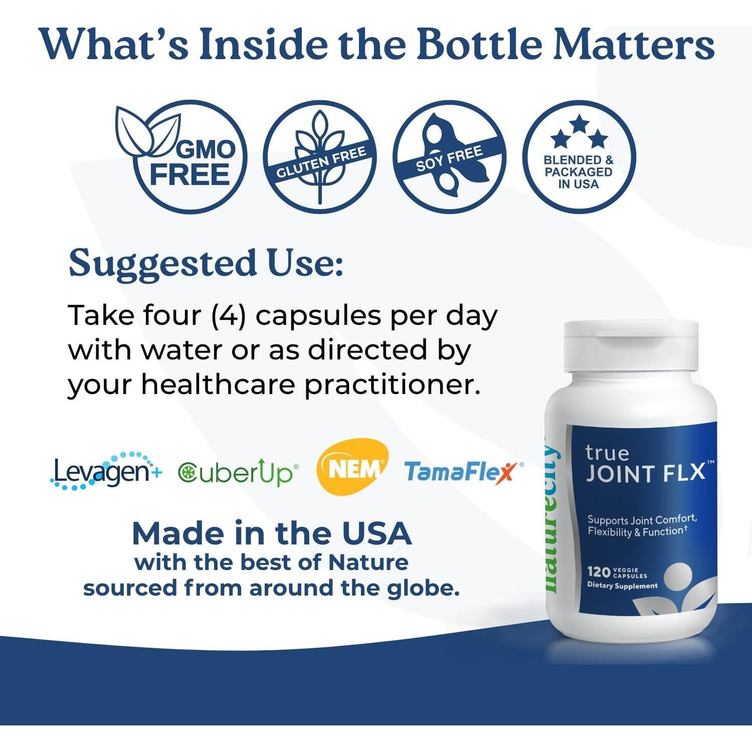 Suplemento Articular NatureCity TrueJoint FLX 120 Cápsulas