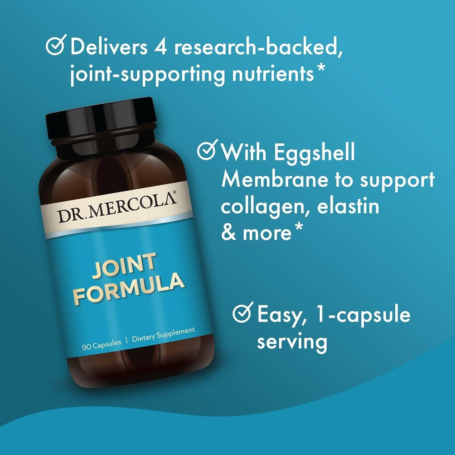 Fórmula Articular Dr. Mercola - 90 Cápsulas - Sin OGM y Gluten