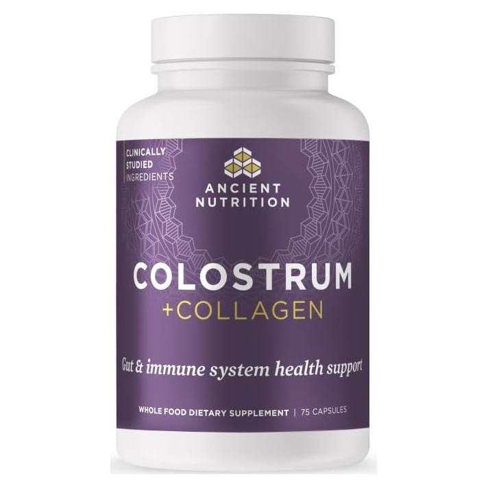 Colostro Bovino + Colágeno Ancient Nutrition 75 Cápsulas