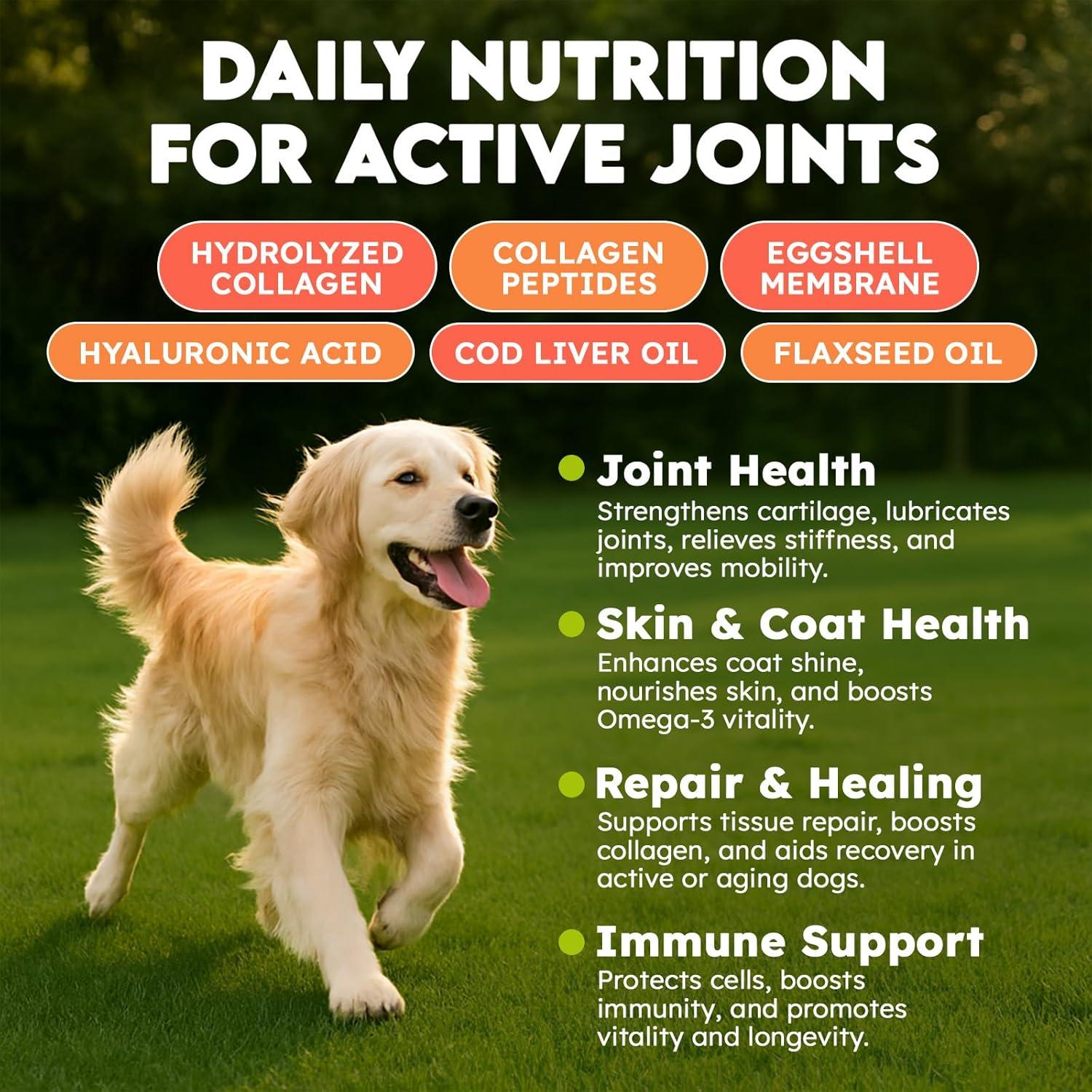 Colágeno para Perros OKKÖBI - 150 Masticables Pollo - Articulaciones y Piel