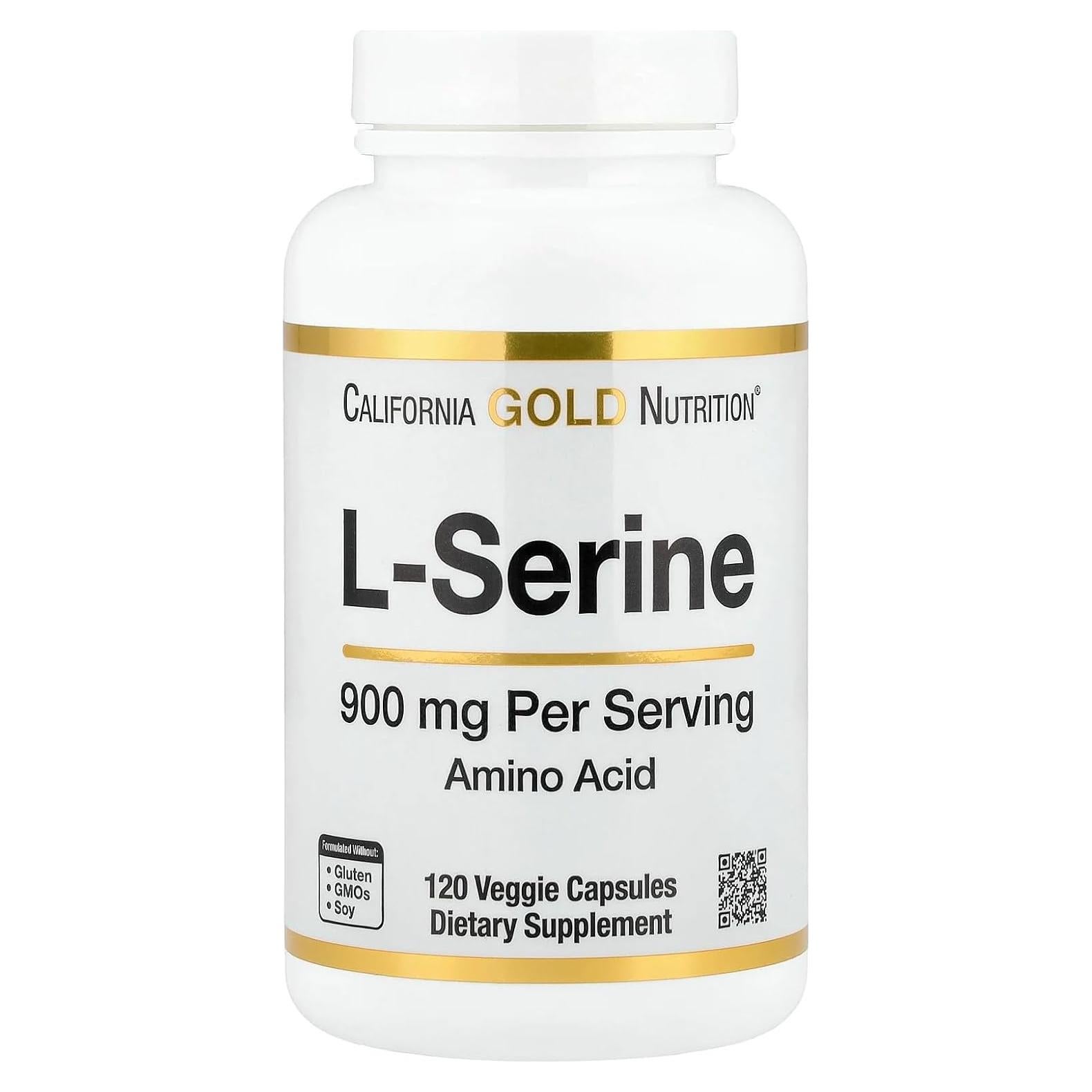 L-Serina 900 mg Lake Avenue Nutrition 120 Cápsulas Vegetales