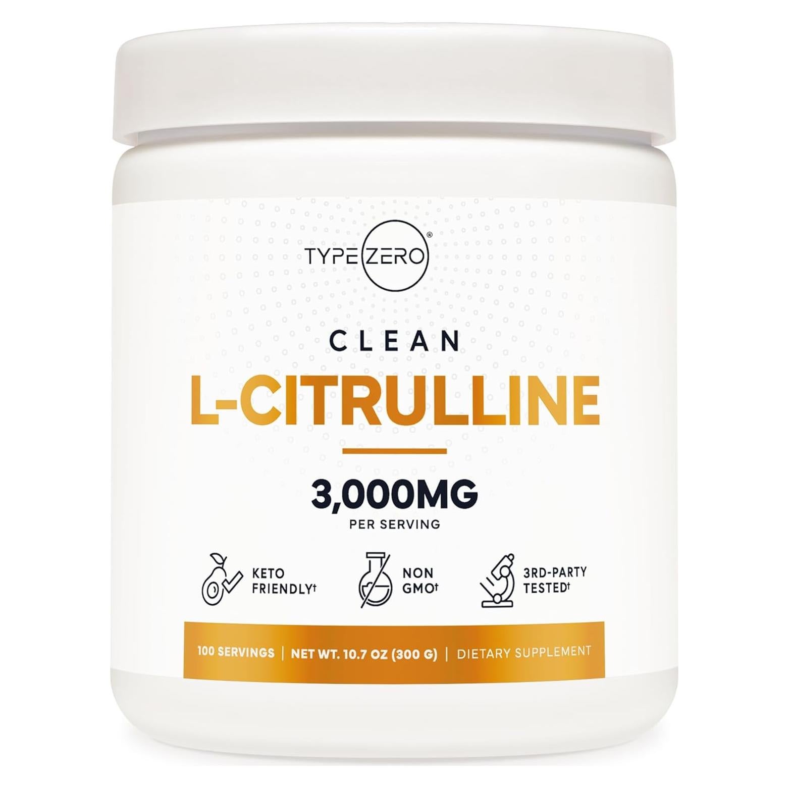Suplemento de L-Citrulina Pura Tipo Cero 300g - 100 Porciones