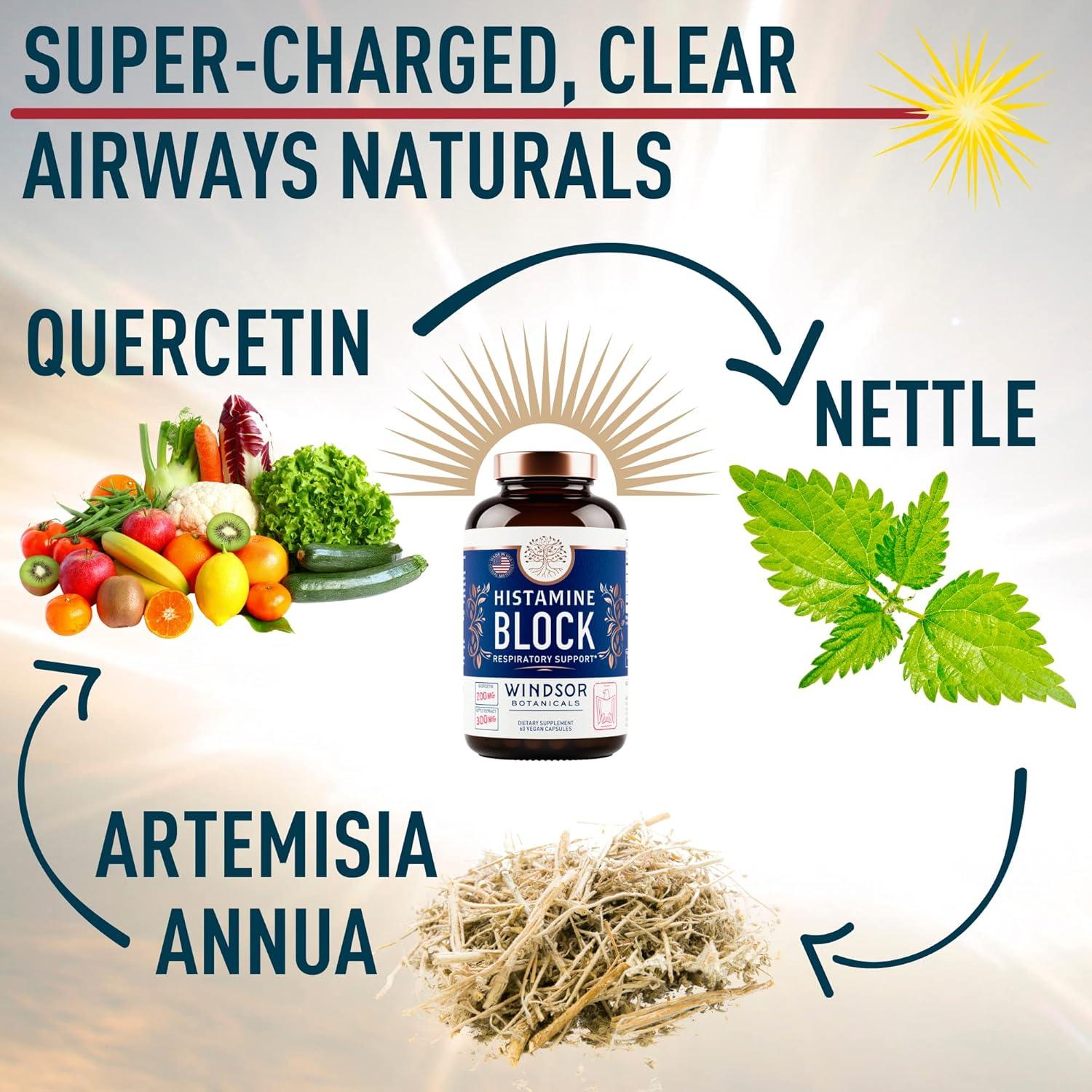 Suplemento Antihistamínico Natural Windsor Botanicals 60 Cápsulas