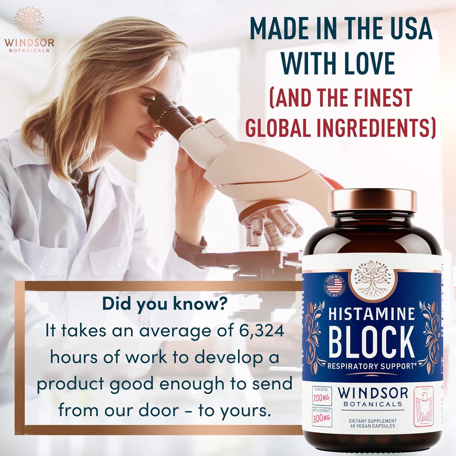 Suplemento Antihistamínico Natural Windsor Botanicals 60 Cápsulas