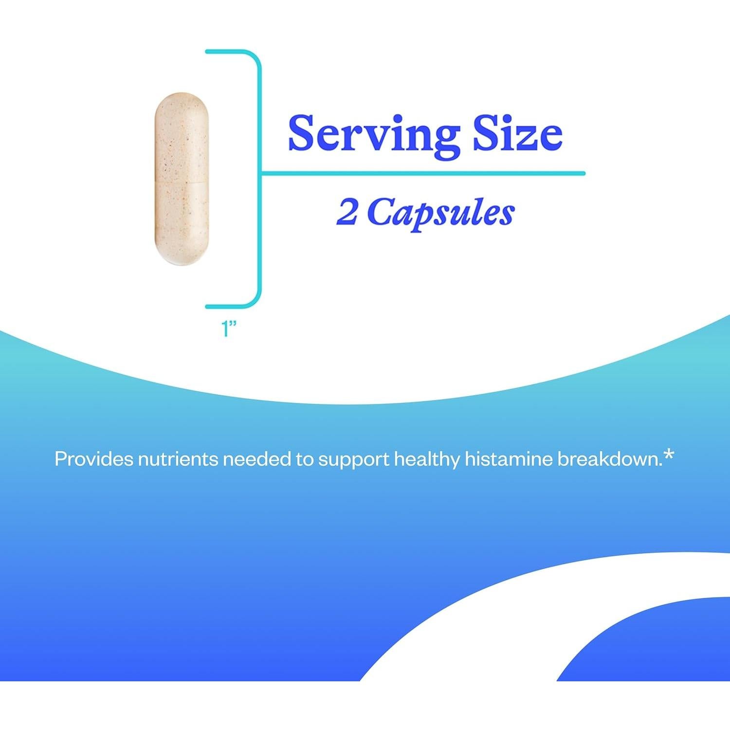 Suplemento de Histamina Seeking Health - 60 Cápsulas con B1 y Zinc