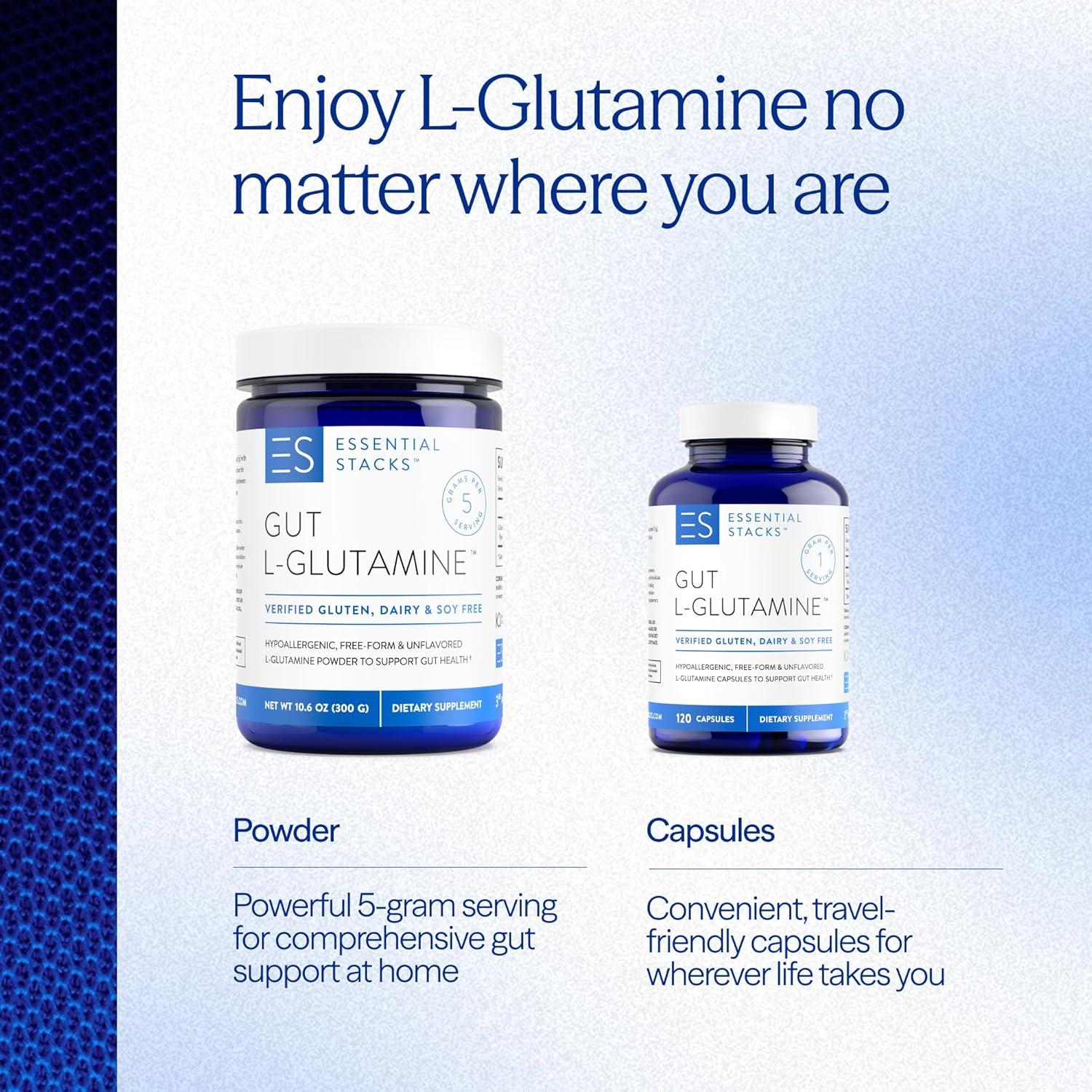 Cápsulas de L-Glutamina Gut 1000mg - 120 Cápsulas Veganas