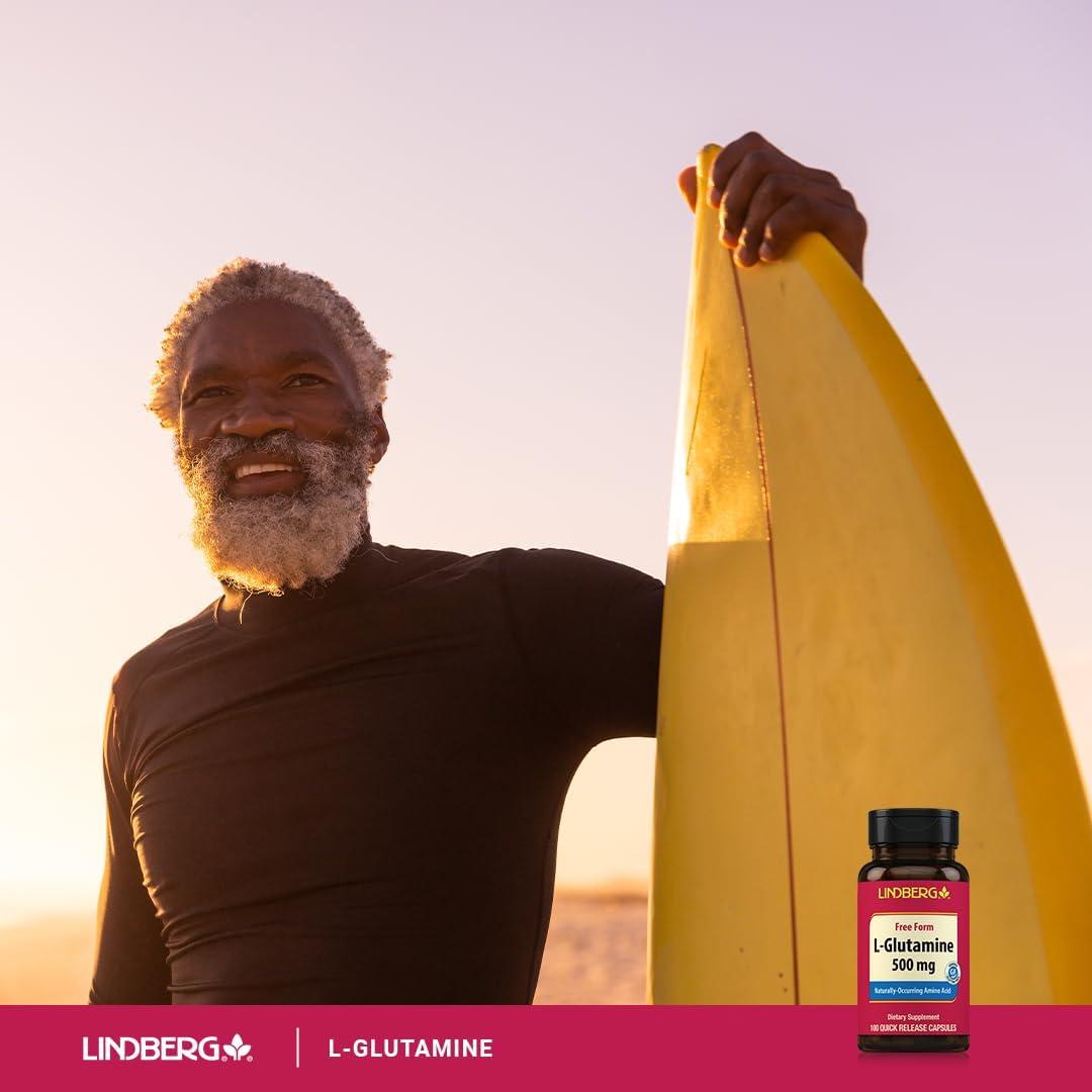 Cápsulas de L-Glutamina Lindberg 500mg - 100 Píldoras