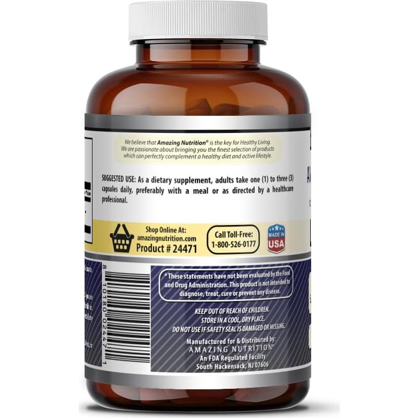 Suplemento L-Prolina 1500 Mg Nutrición Asombrosa 120 Cápsulas