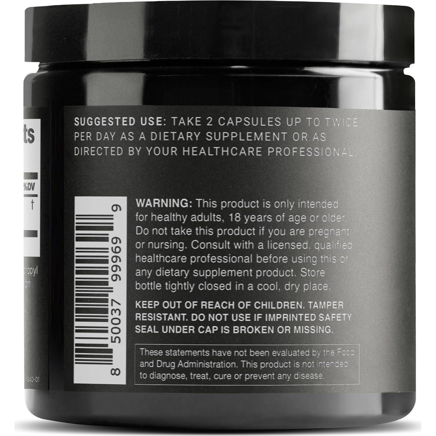 Suplemento de Glicina Toniiq 1300mg - 240 Cápsulas Vegetarianas