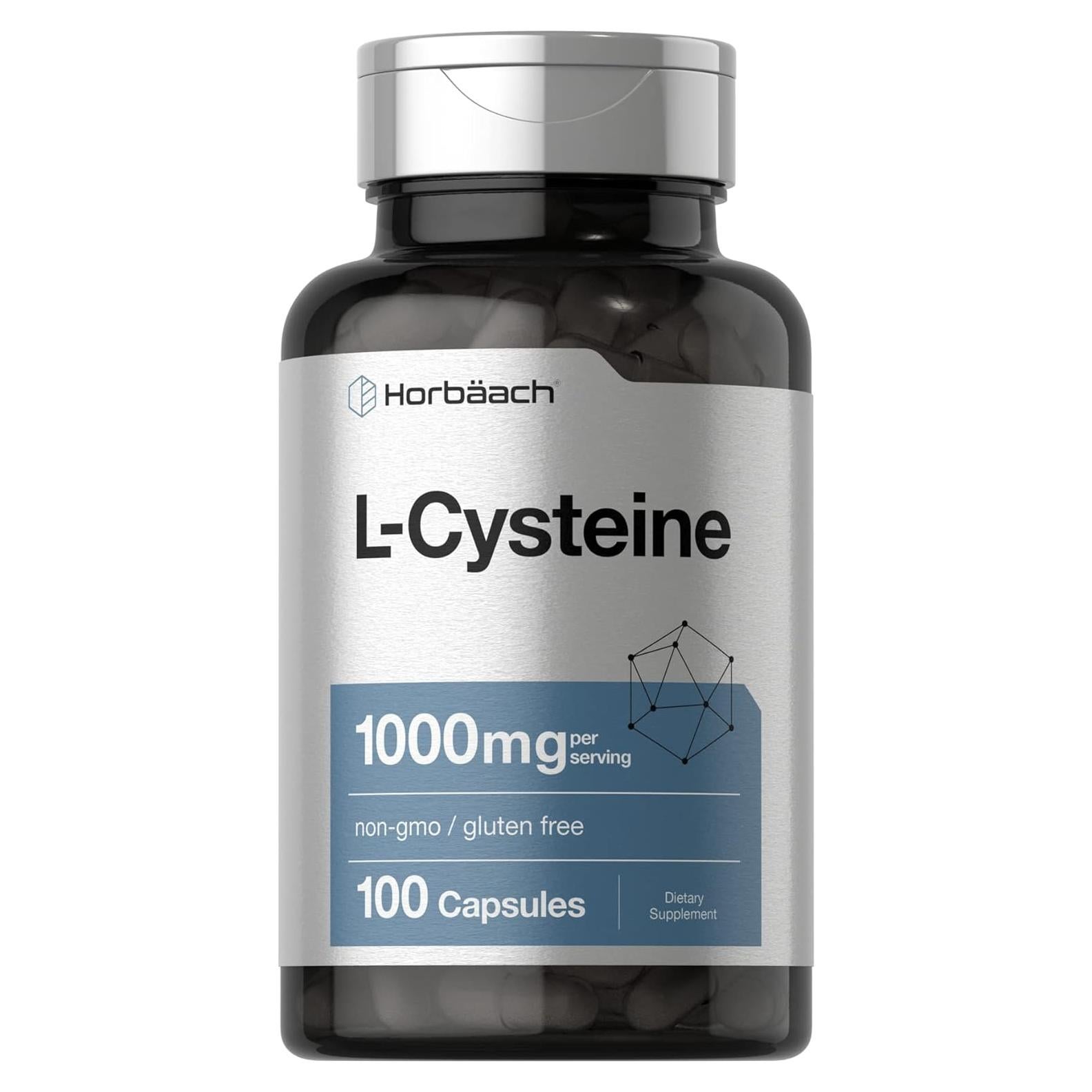 Horbäach L-Cisteína 1000mg - 100 Cápsulas Rápida Liberación
