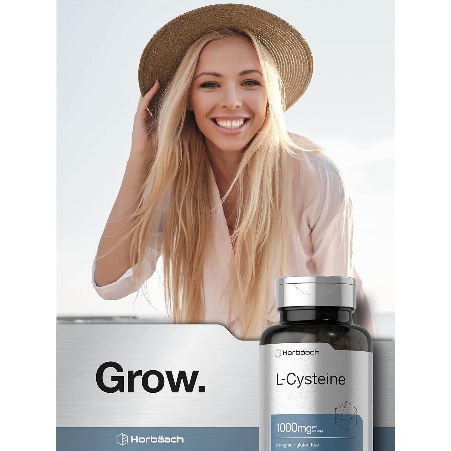 Horbäach L-Cisteína 1000mg - 100 Cápsulas Rápida Liberación