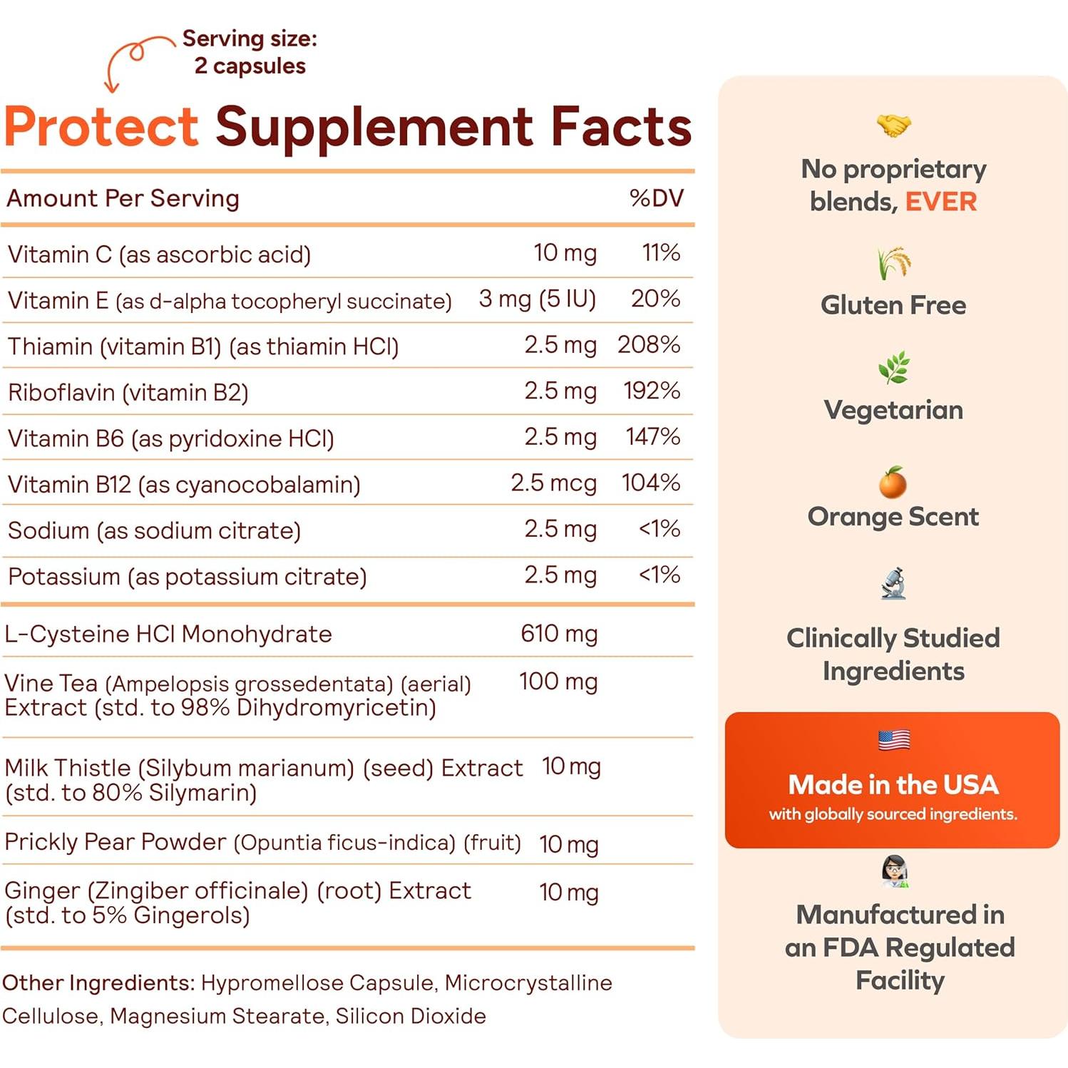 Cheers Protect | Suplemento Hepático 30 Dosis | L-Cisteína + DHM