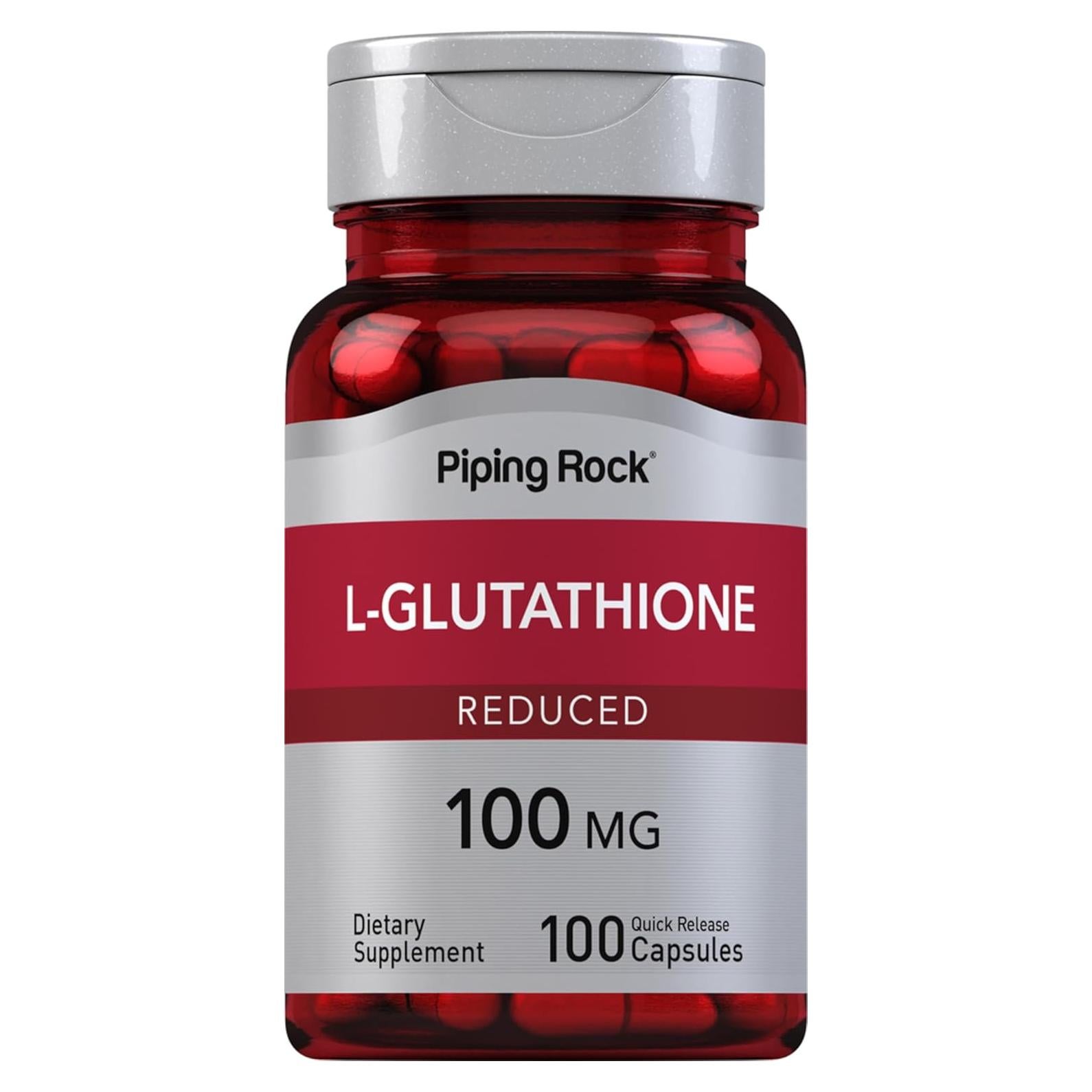 Suplemento L-Glutati&oacute;n Piping Rock 100 mg 100 C&aacute;psulas