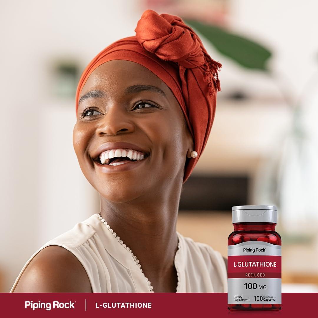Suplemento L-Glutati&oacute;n Piping Rock 100 mg 100 C&aacute;psulas