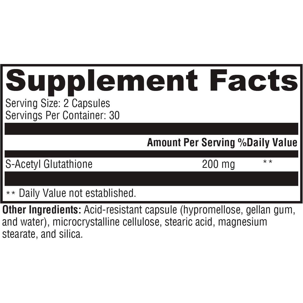 Suplemento de Glutati&oacute;n Acetilado XYMOGEN 60 C&aacute;psulas