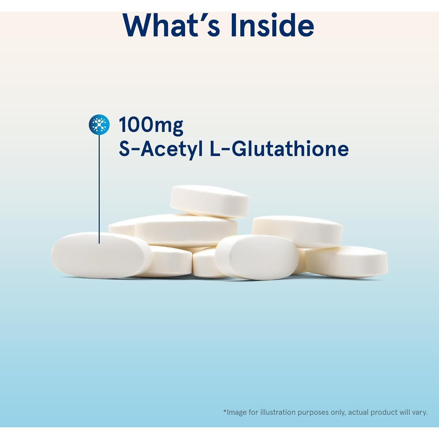 Tabletas S-Acetil L-Glutatión Jarrow Formulas 100 mg - 60 Unidades - Antioxidante y Desintoxicante - Sin Gluten