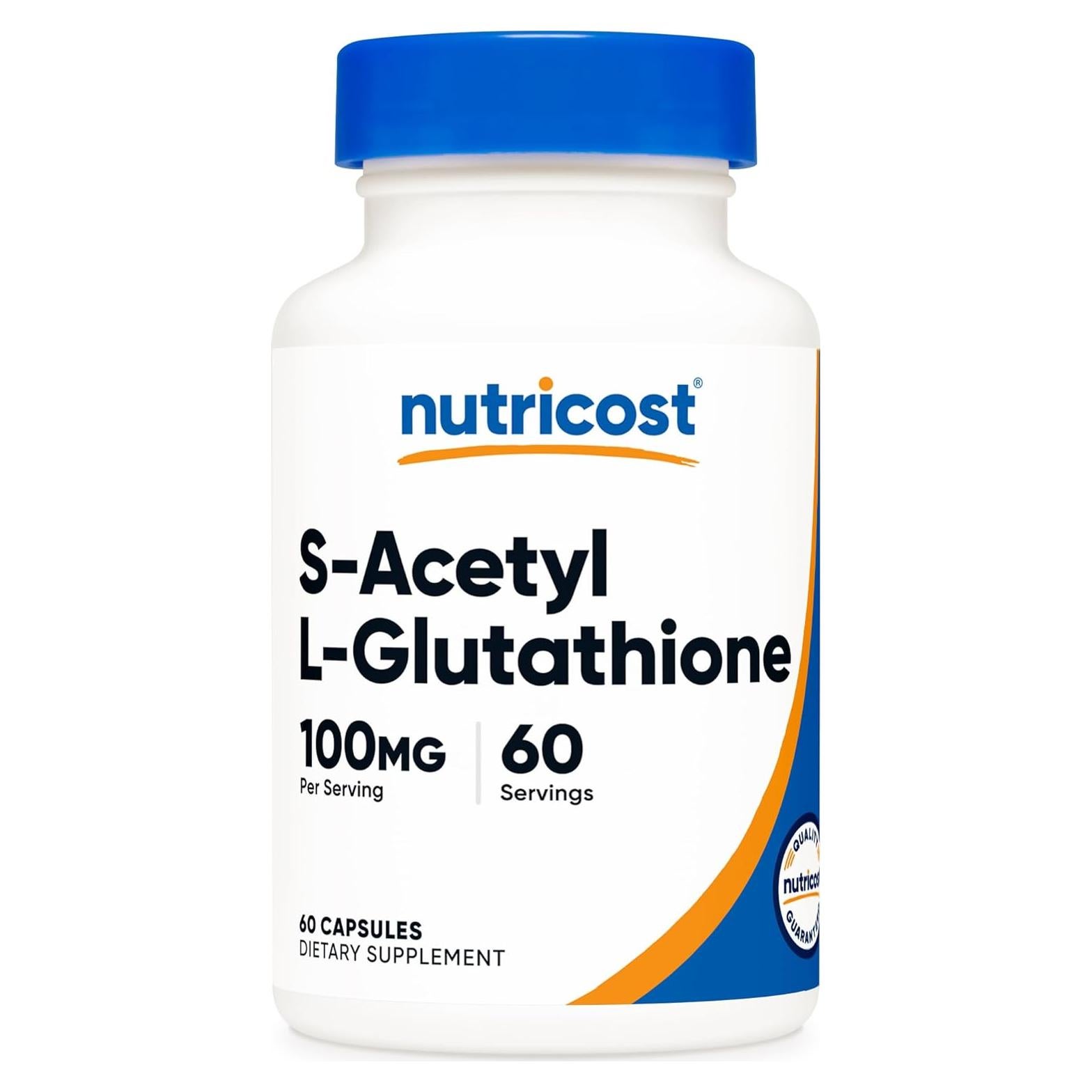 Nutricost S-Acetil L-Glutatión 100mg 60 Cápsulas Veganas Sin OGM