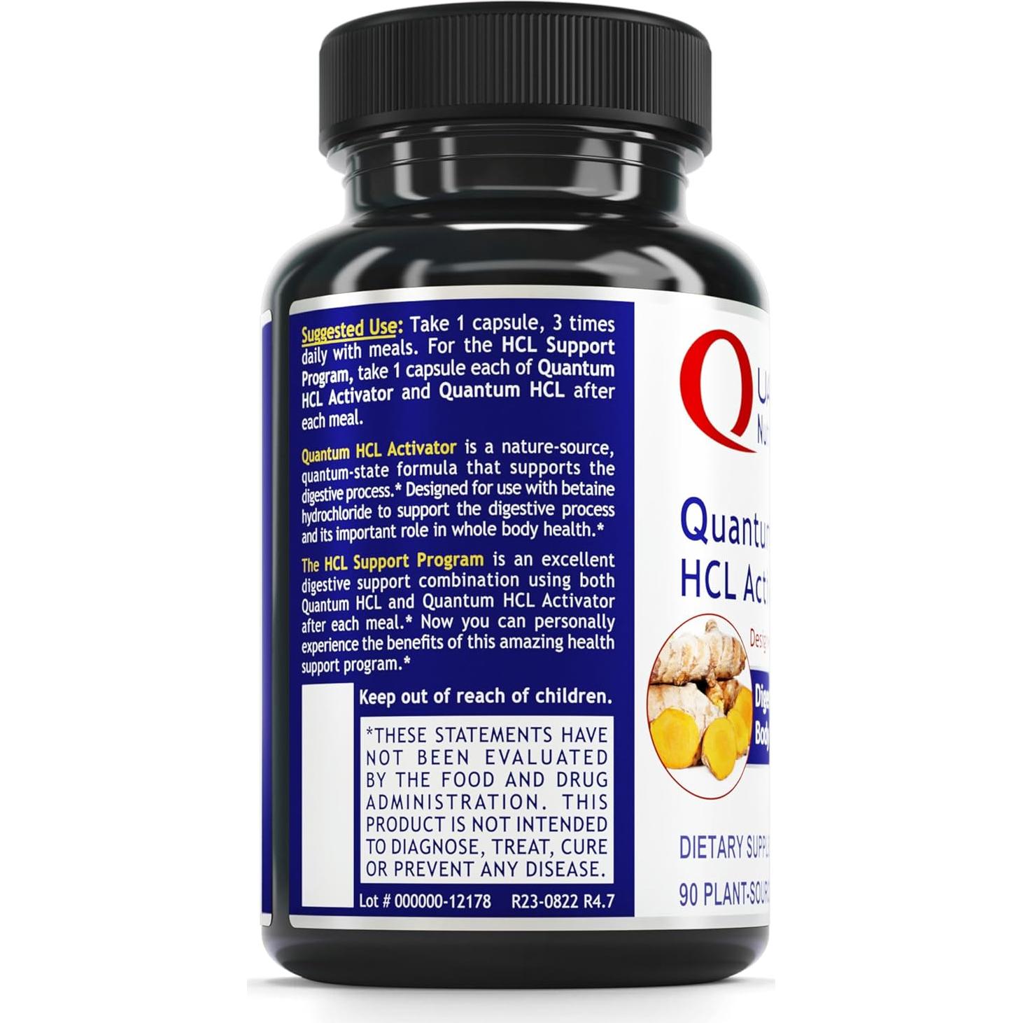 Activador HCL Quantum Nutrition - 90 Cápsulas Vegetarianas