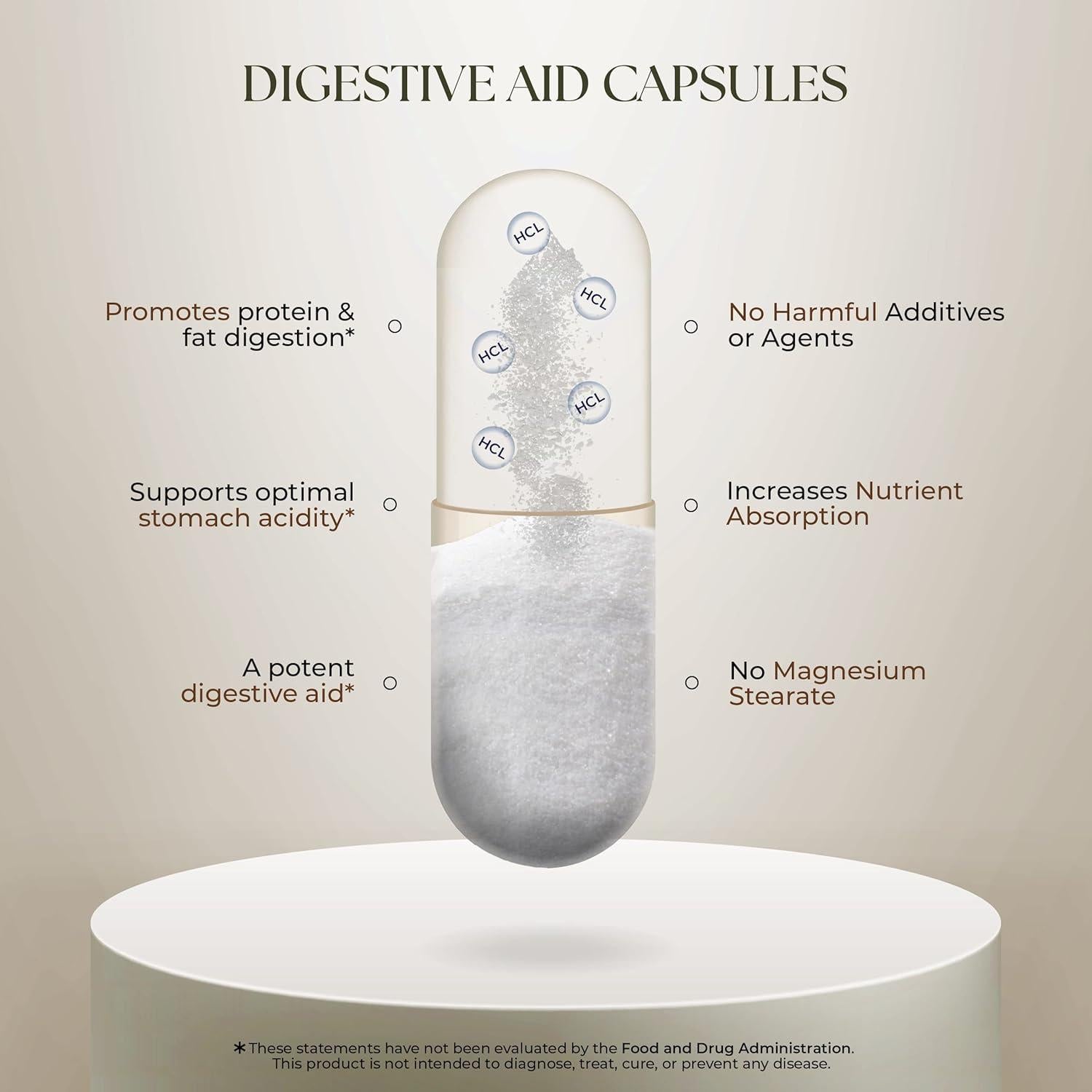 Suplemento Betaína HCL Dr. Clark 800mg 100 Cápsulas