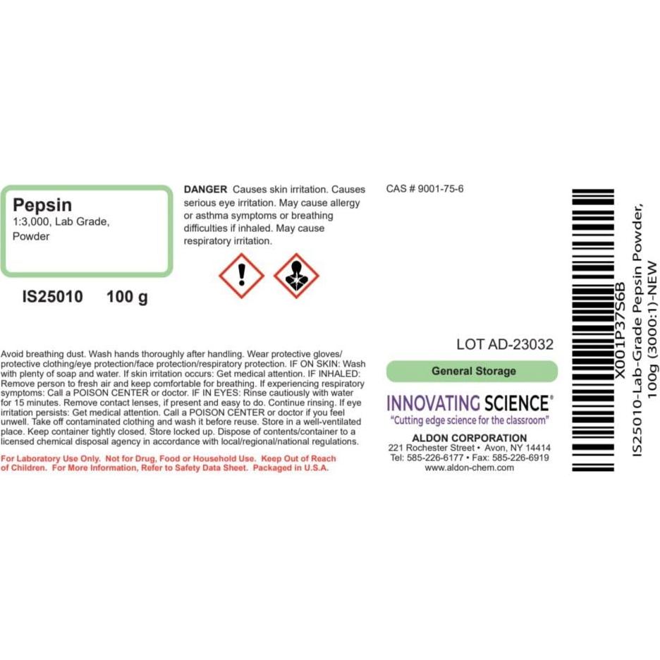 Polvo de Pepsina Grado Laboratorio 100g Innovating Science