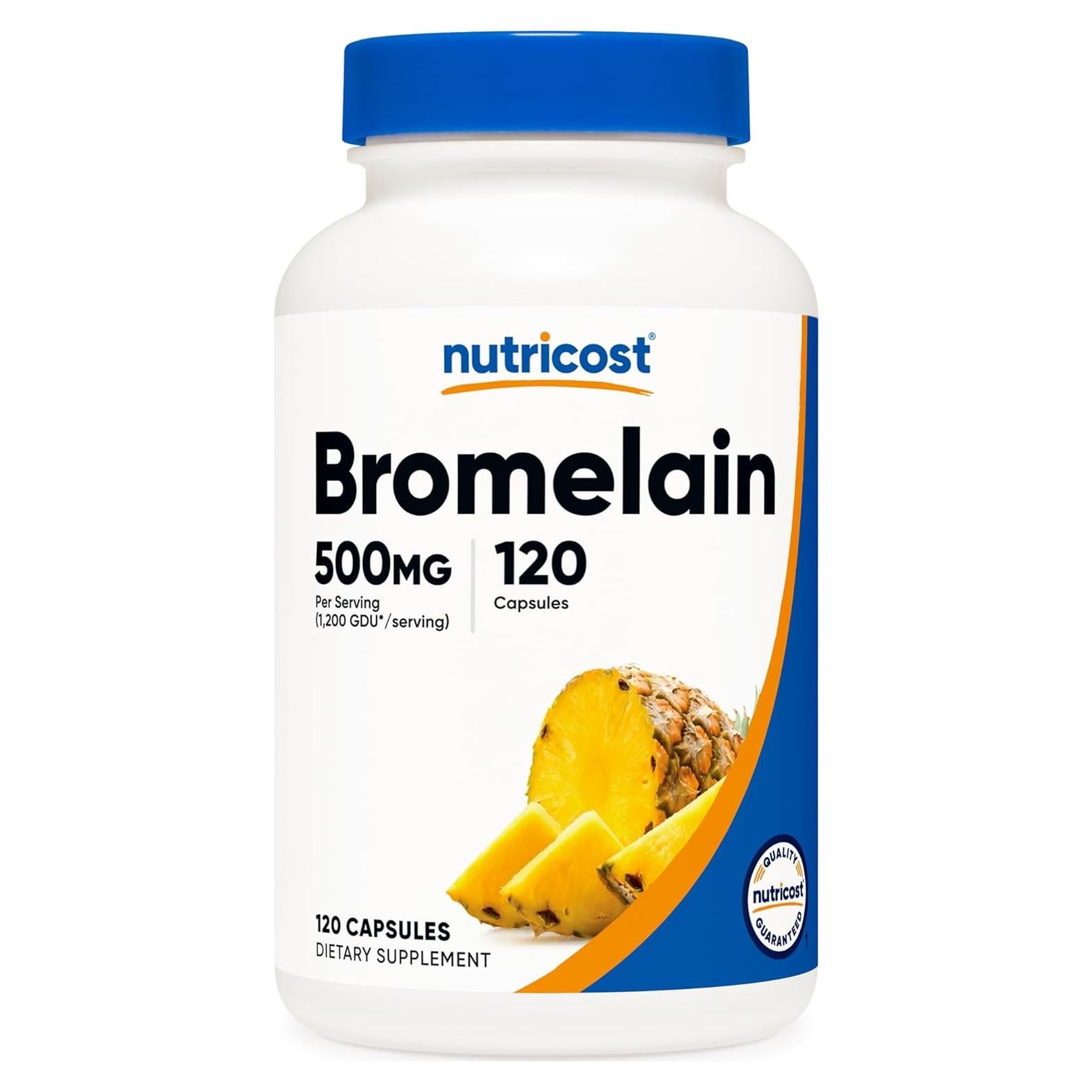 Bromelina Nutricost 500mg 120 Cápsulas Vegetarianas No OGM