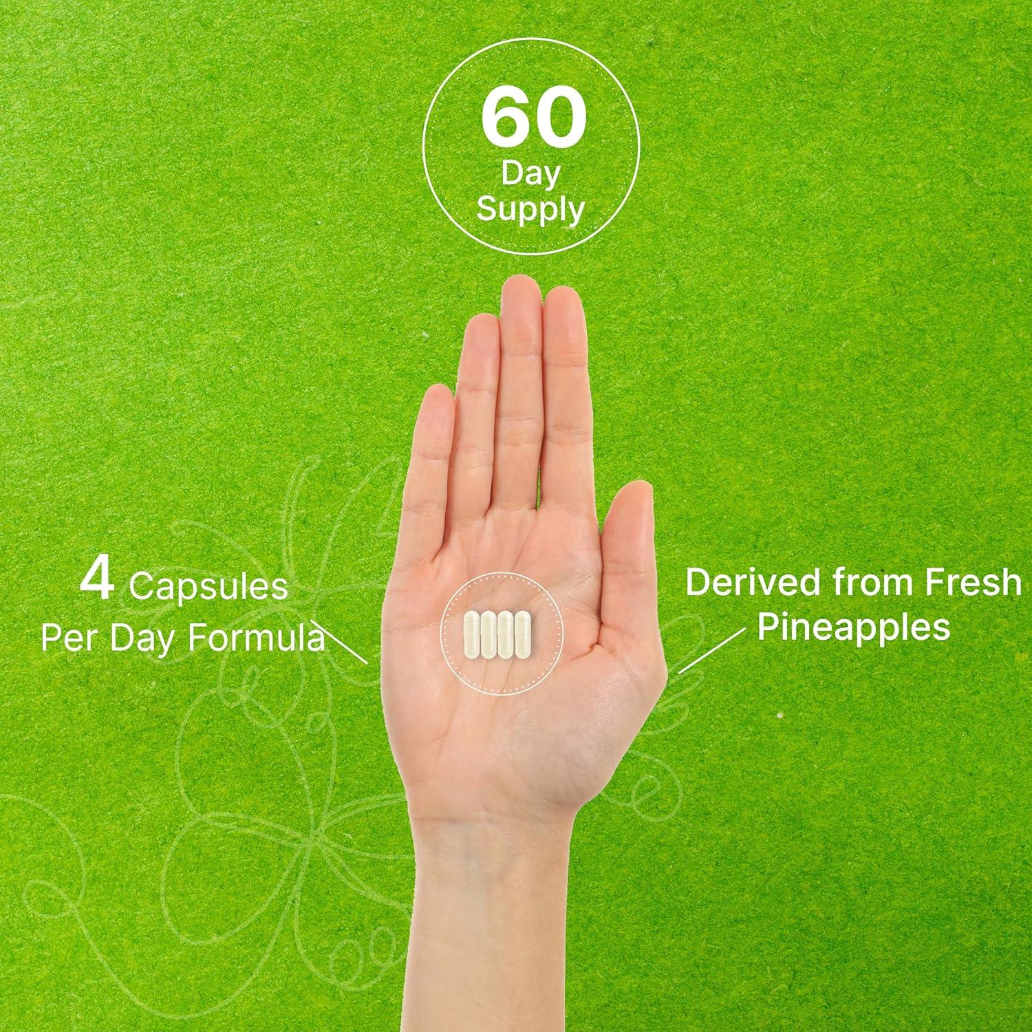 Suplemento de Bromelina 2000mg Eagleshine 240 Cápsulas Digestivas