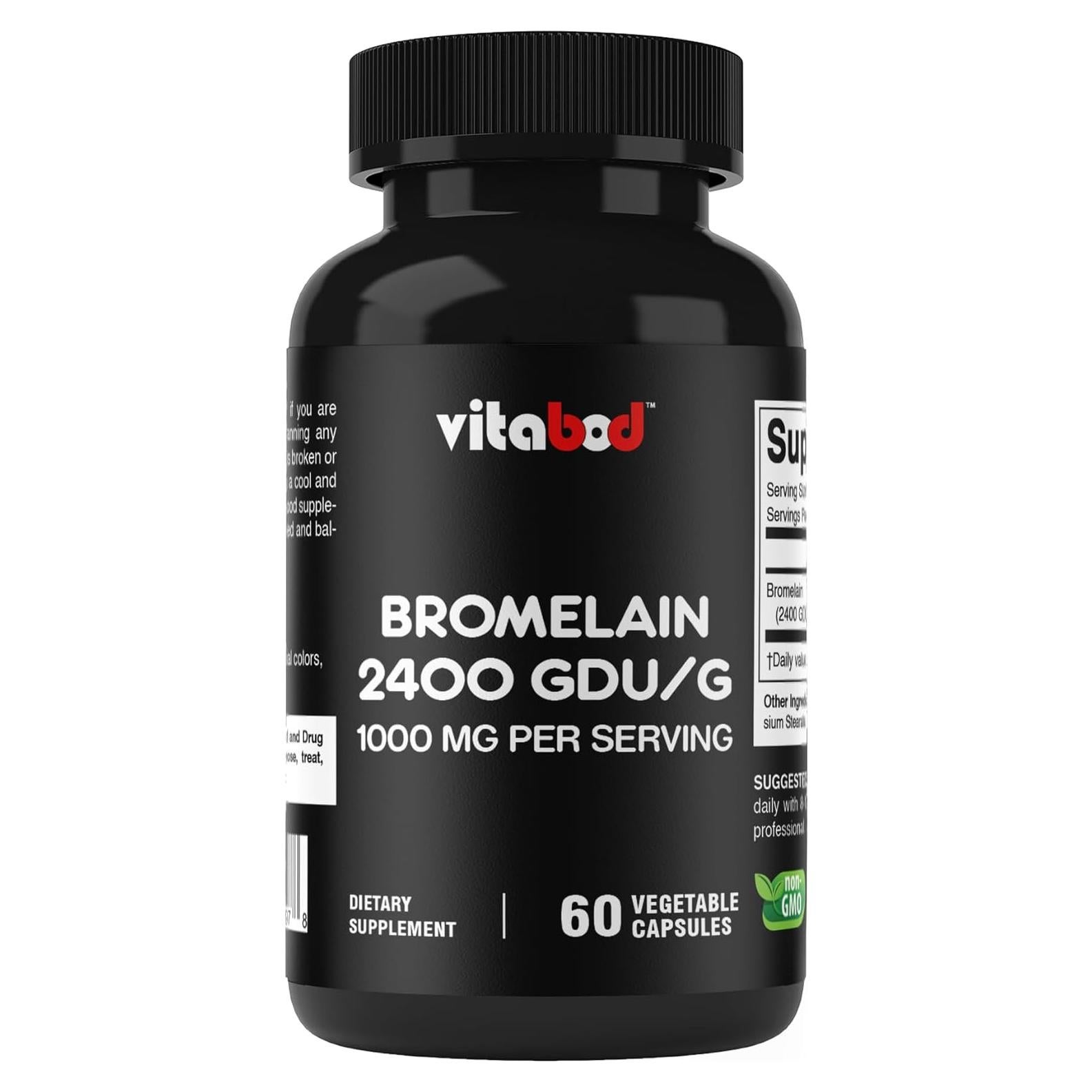 Suplemento de Bromelina 1000mg Vitabod - 60 Porciones