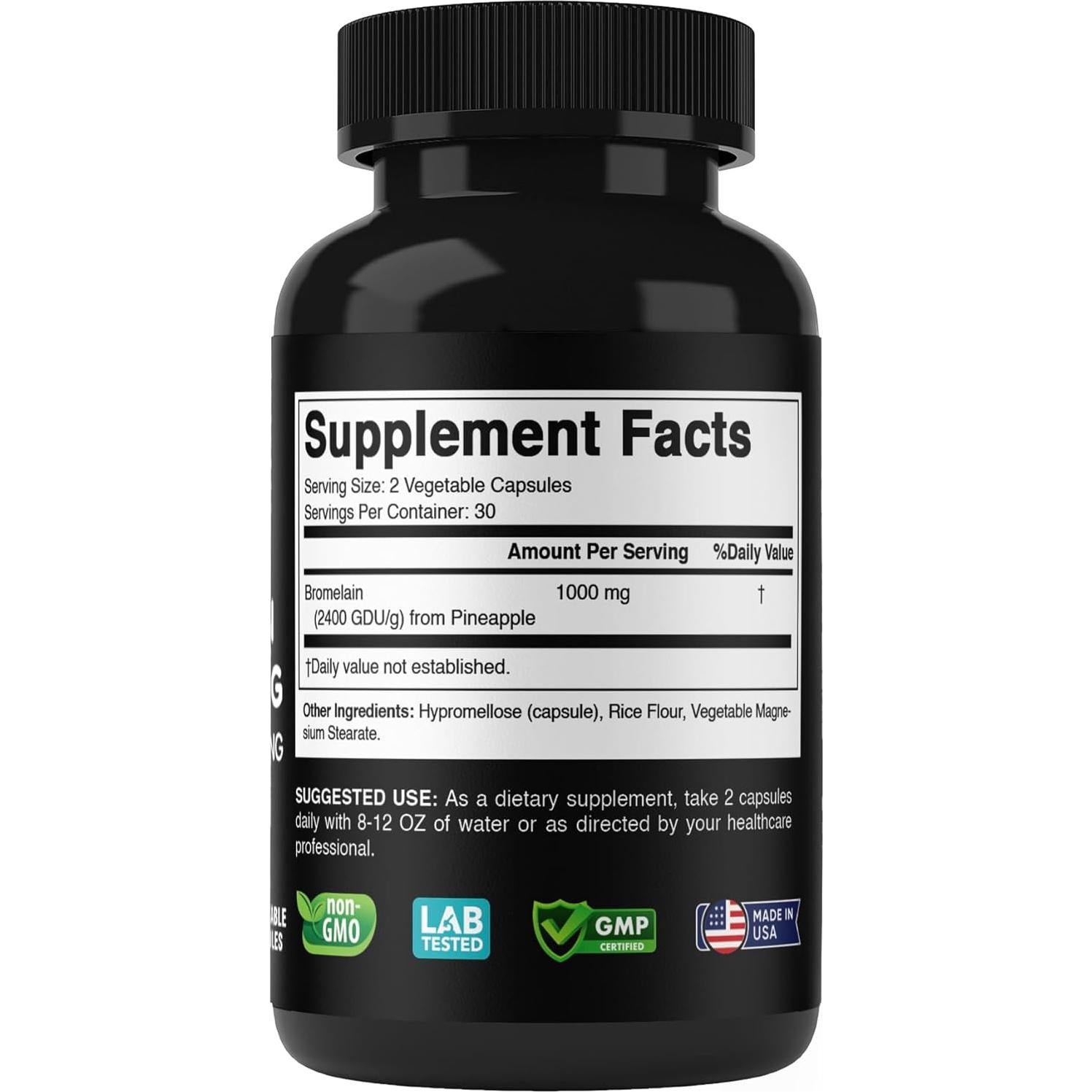 Suplemento de Bromelina 1000mg Vitabod - 60 Porciones