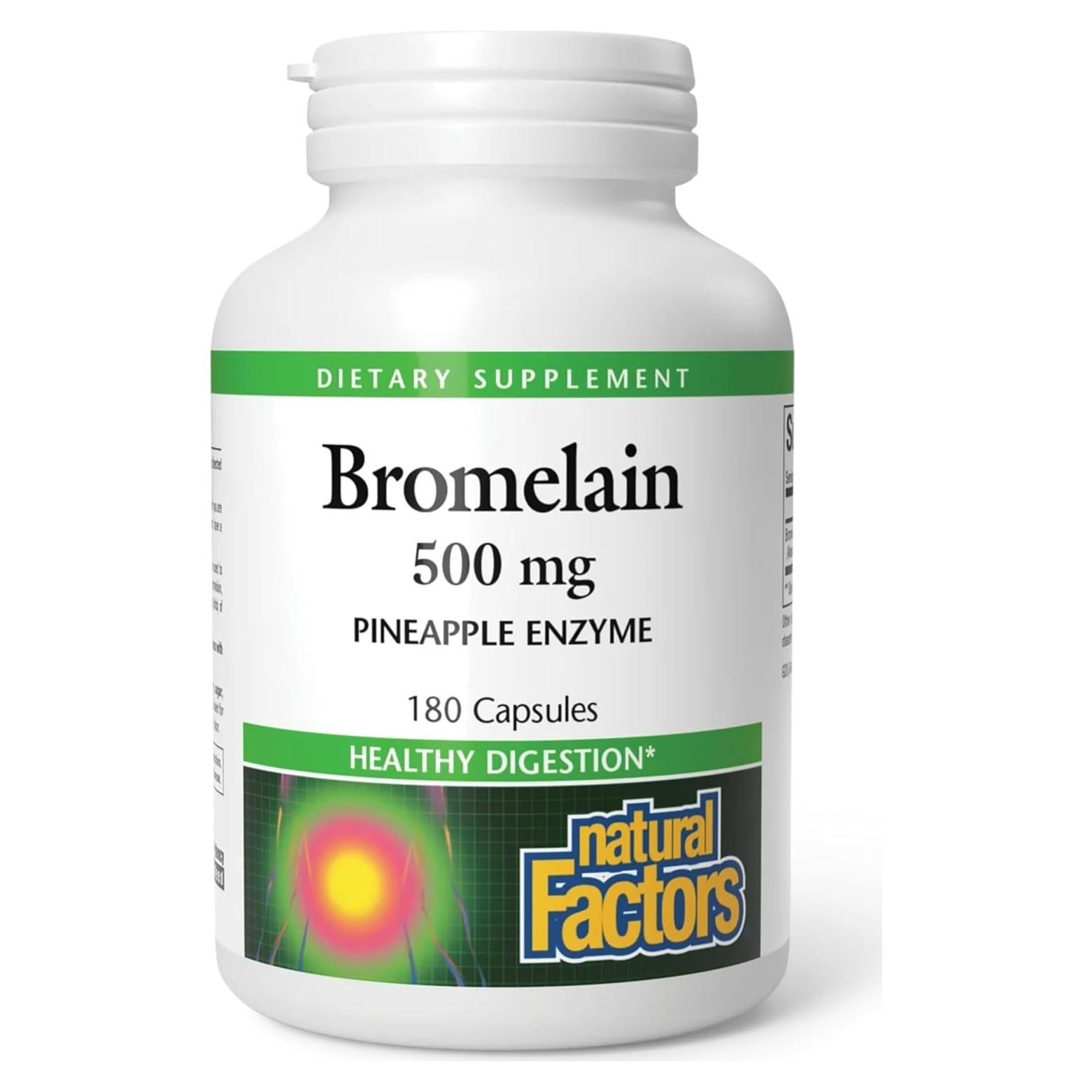 Bromelina 500 mg Factores Naturales 180 Cápsulas Digestivas