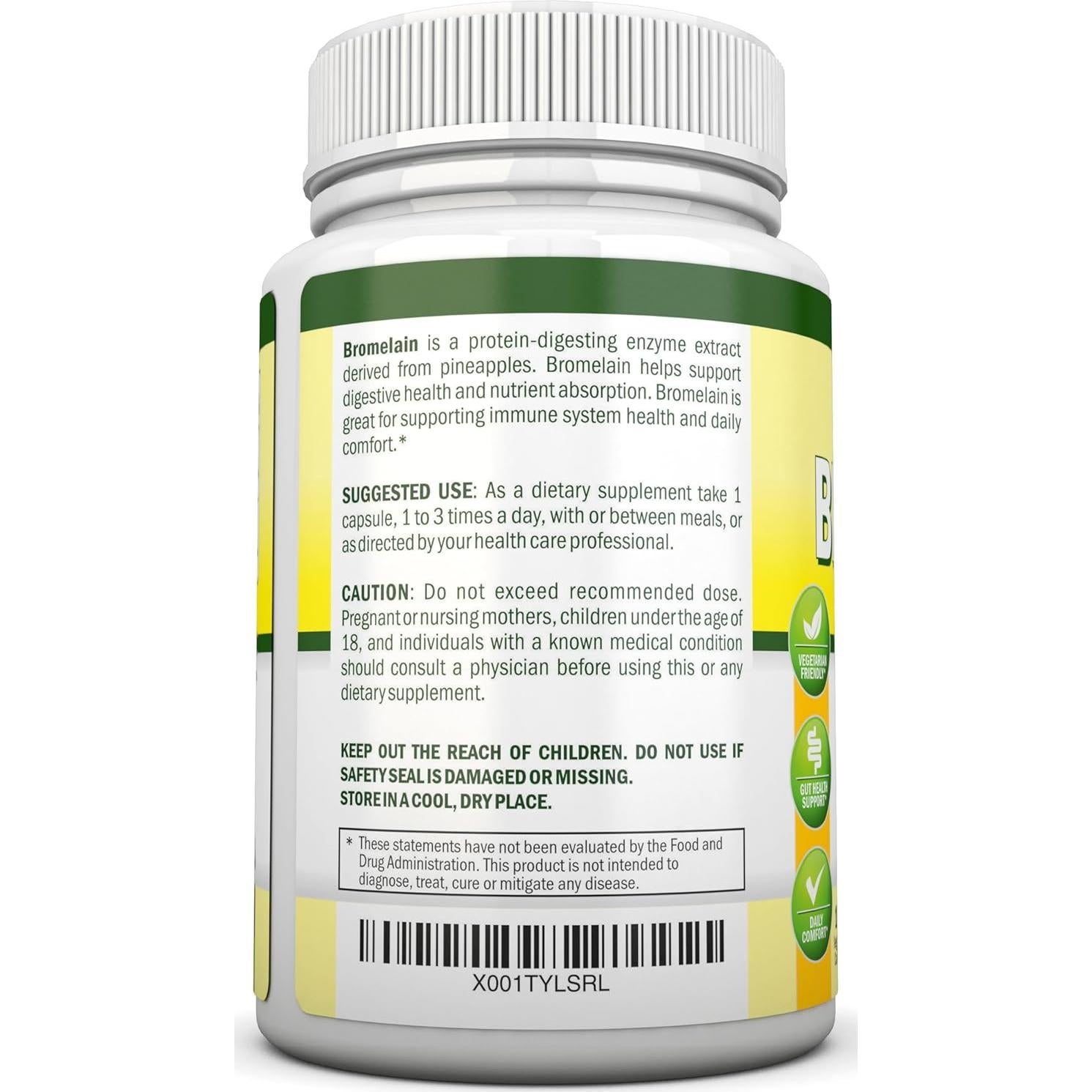 Bromelina NutriONN 500mg 120 Cápsulas Vegetales Digestión