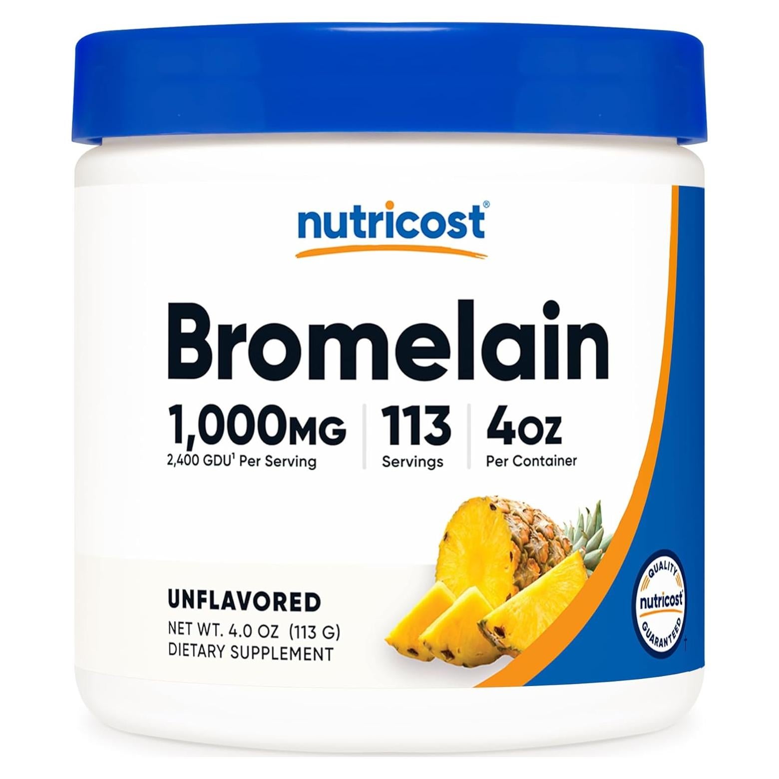 Polvo de Bromelina Nutricost 113.4 g - Vegetariano, Sin Gluten