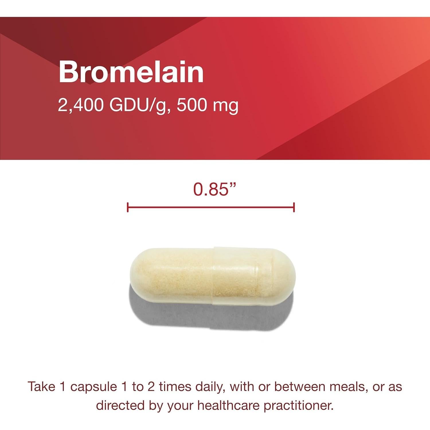 Bromelina Protocolo 500mg - Suplemento Digestivo Vegano 90 Cápsulas