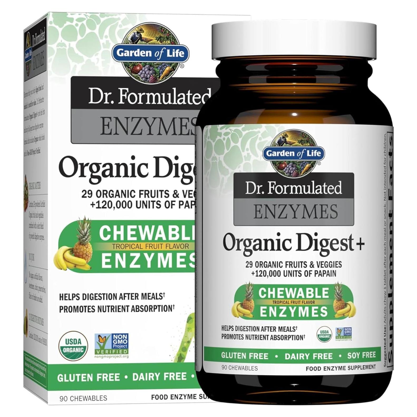 Enzimas Digestivas Orgánicas Dr. Formulado 90 Masticables Tropicales