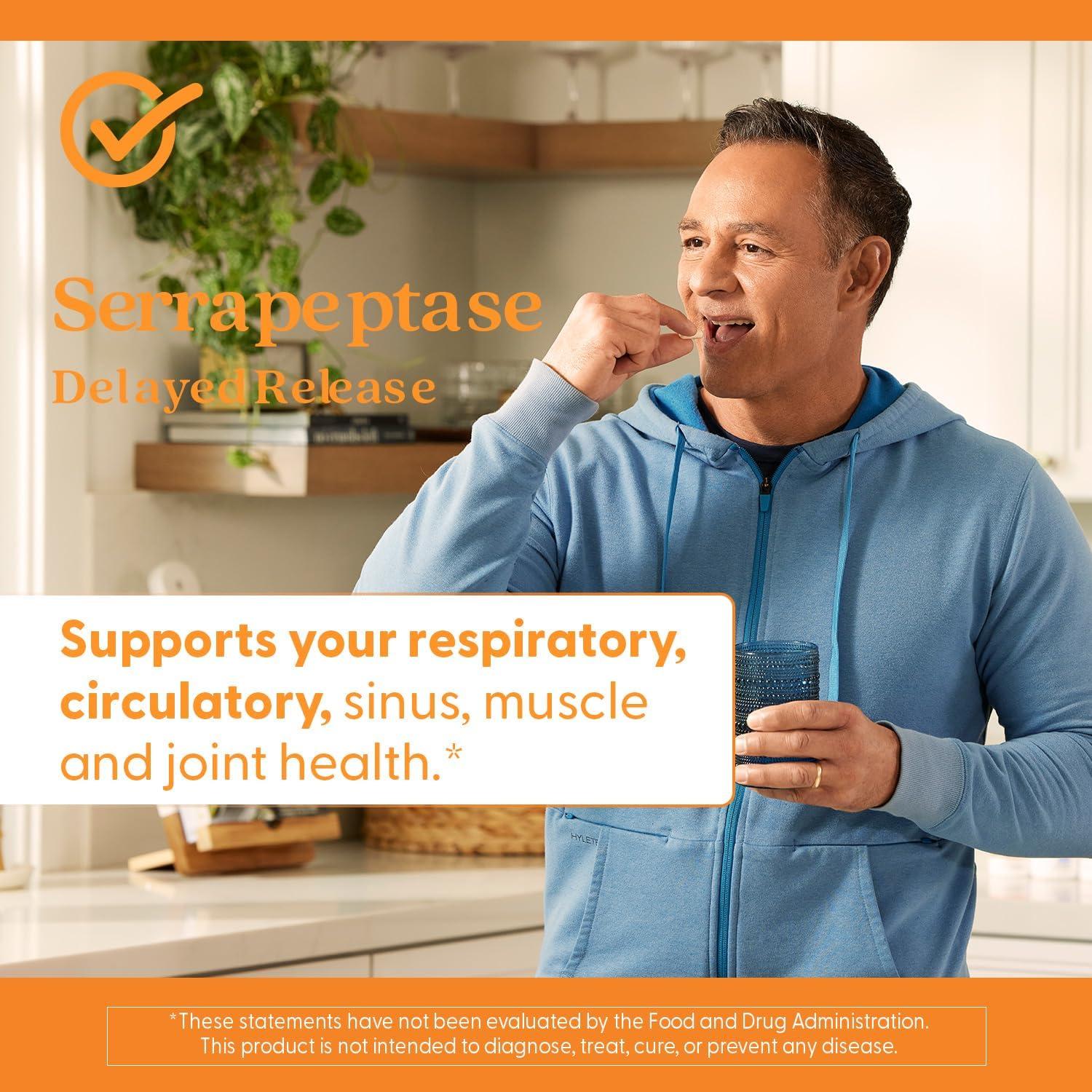 Serrapeptasa Doctor's Best 40,000 SPU 90 Cápsulas Veganas