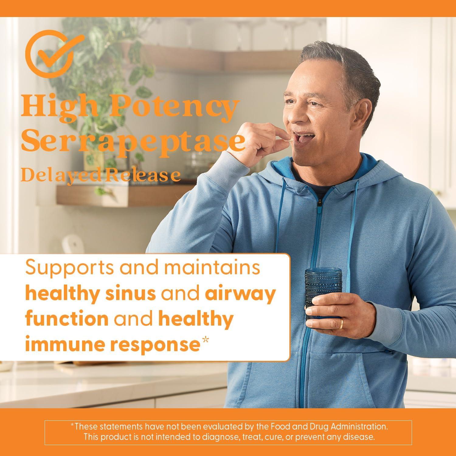 Serrapeptasa 120000 SPU Doctor's Best 270 Cápsulas Veganas